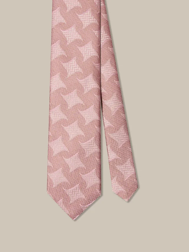 Robert Talbott Robert Chevron Star cravatta seta rose 152 cm