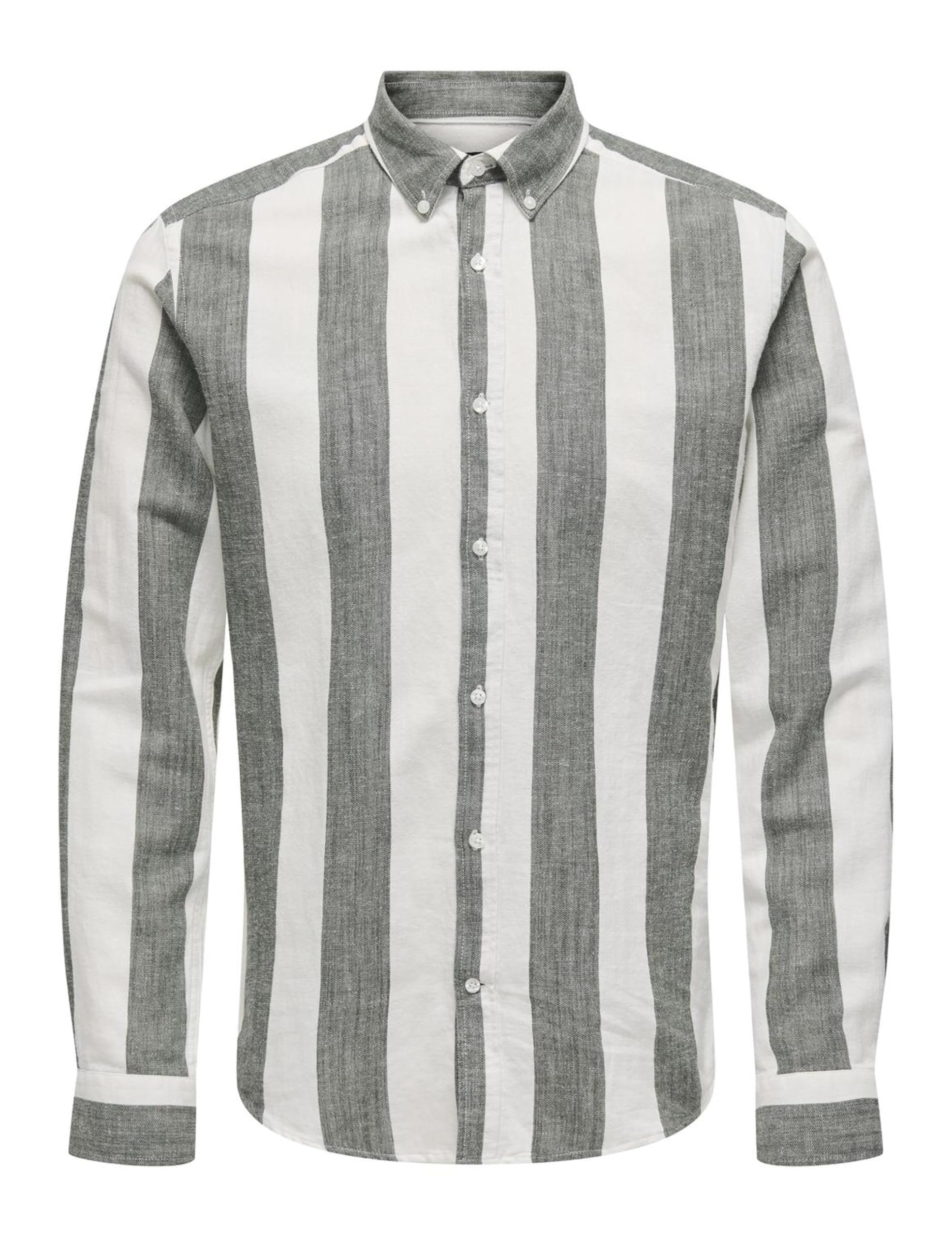 Only & Sons Onsarlo Slim Camicia Uomo S Cincillà Lino