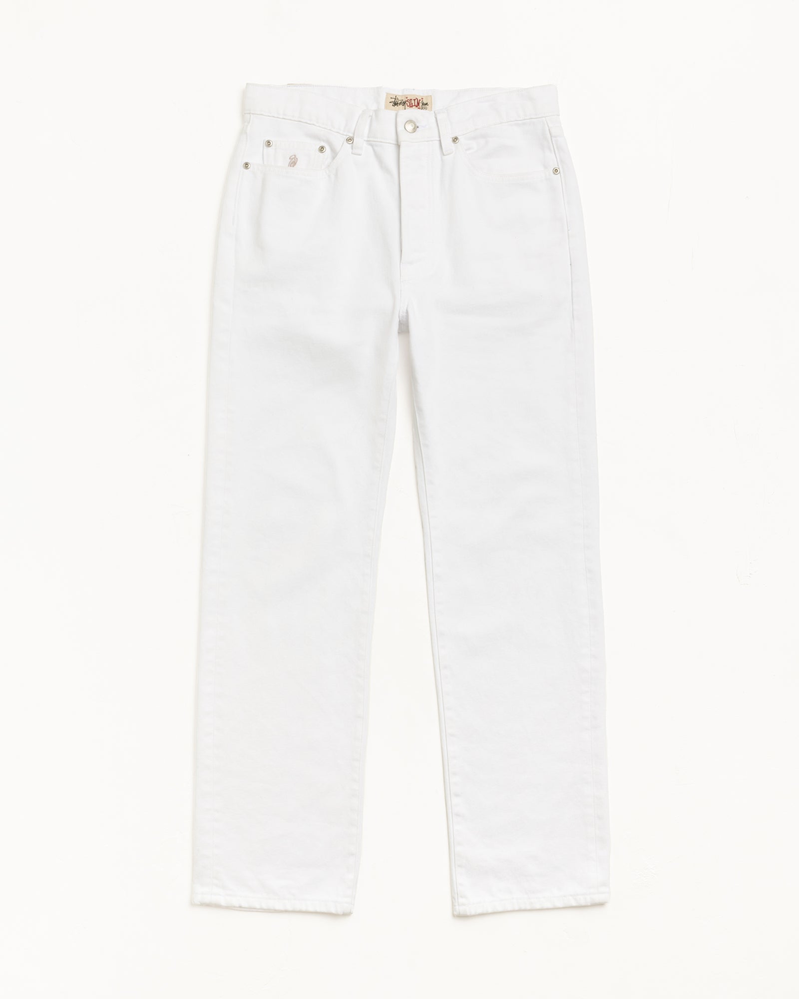 Stussy Slim Jean Denim jeans bianchi slim 100% cotone