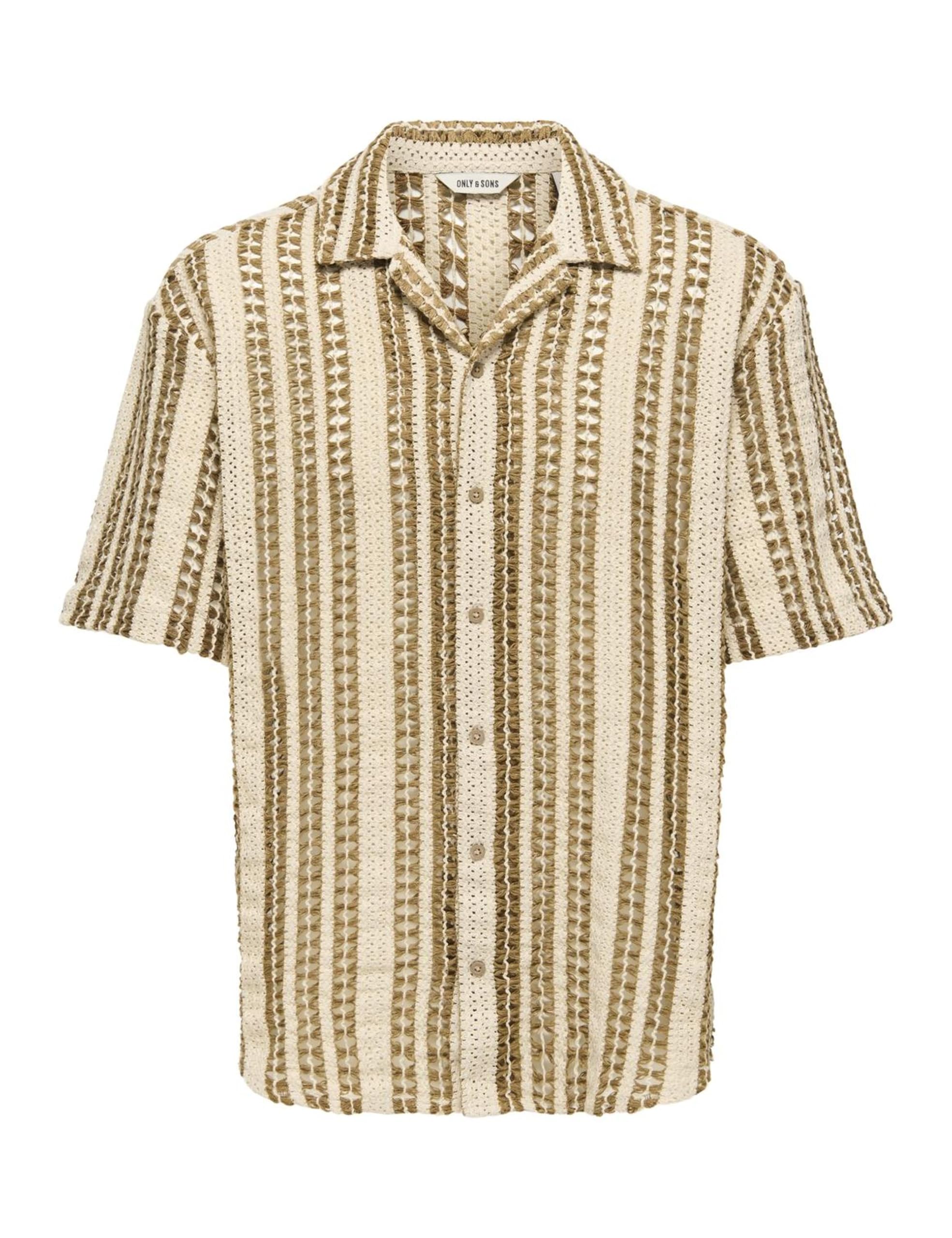 Only & Sons Onsdani Camicia Uomo Cloud Dancer Crochet Taglia L