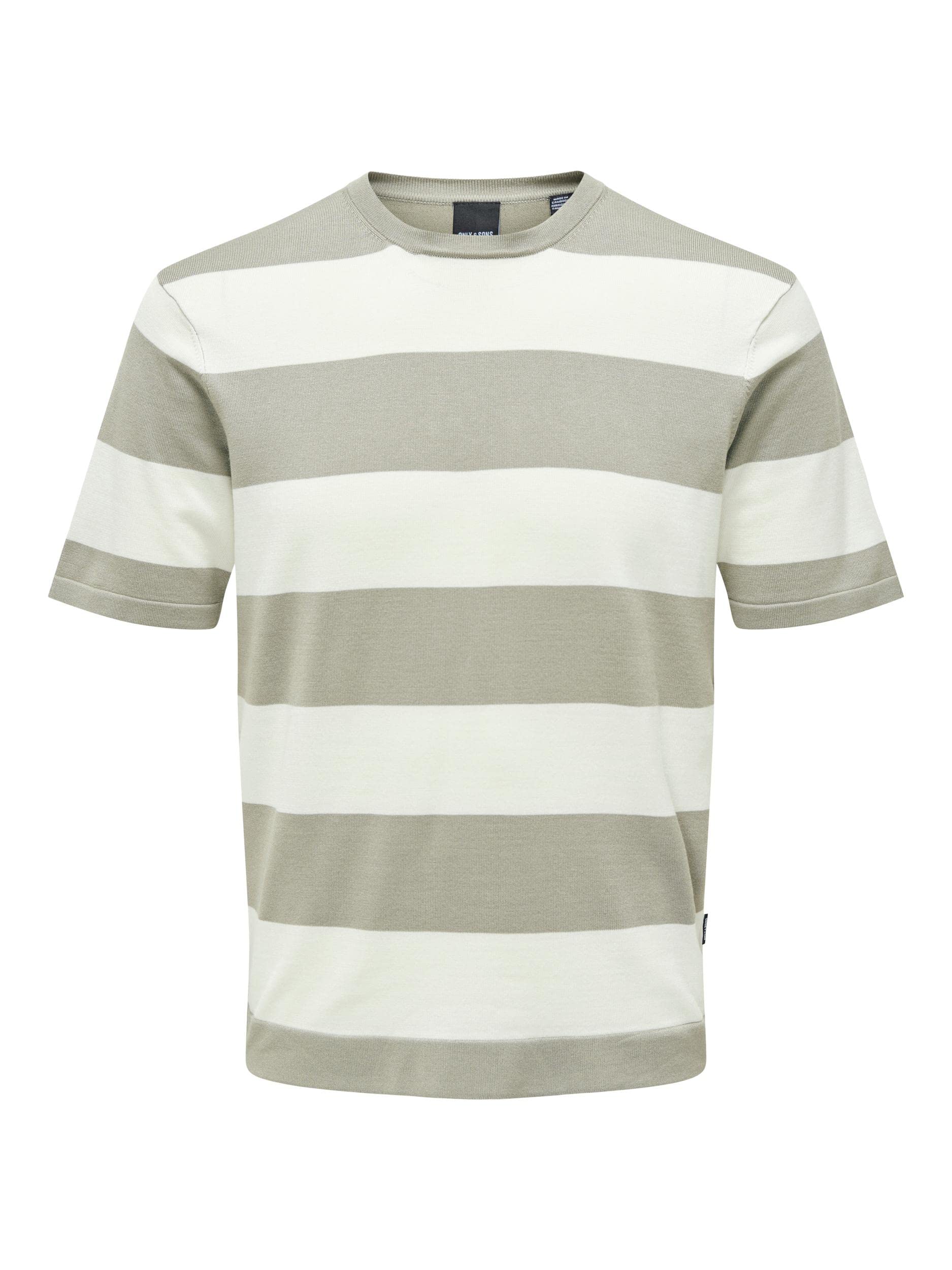 ONLY & SONS T-shirt Uomo a Righe Beacon Blue