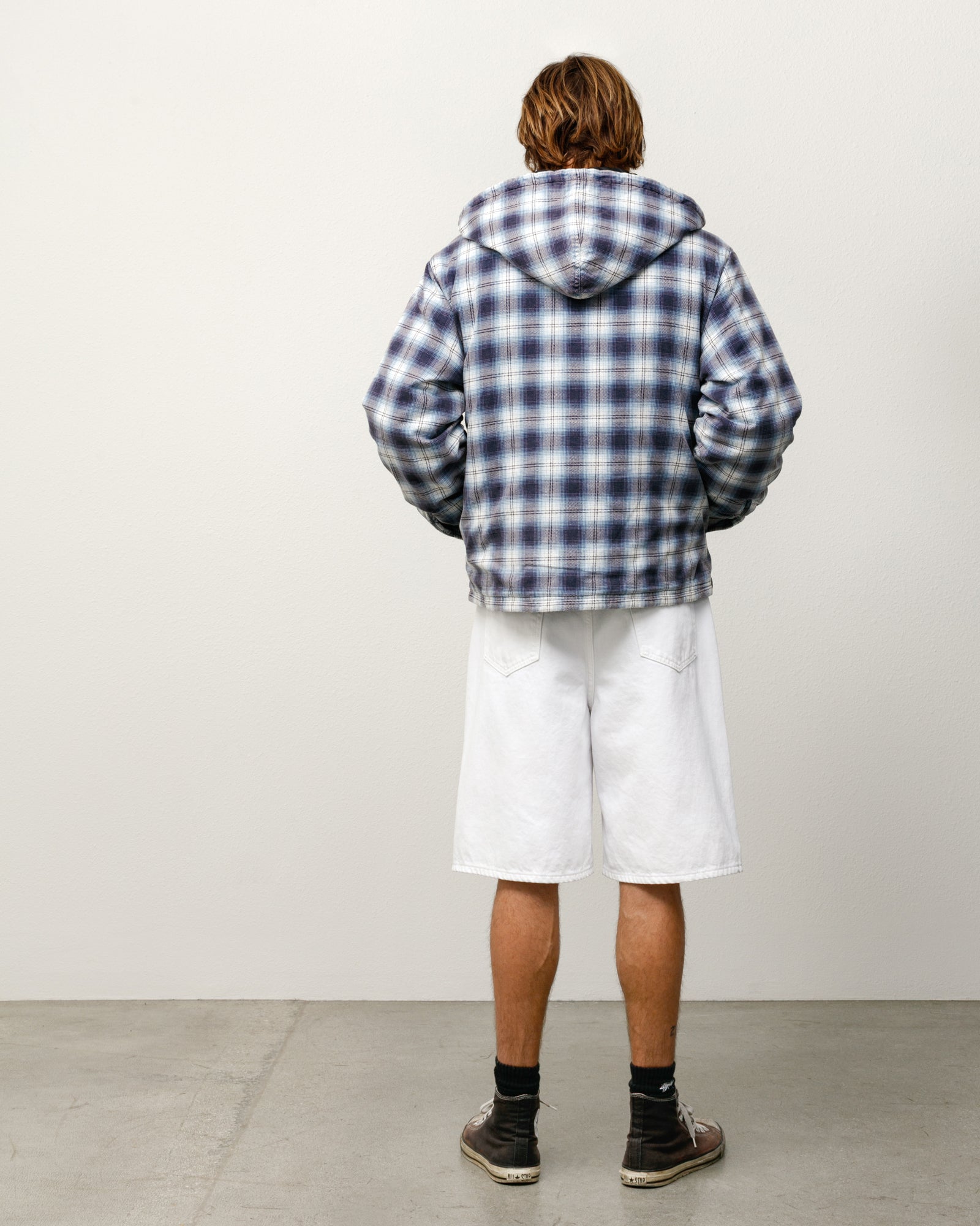 Stussy Big Ol Short Denim bermuda bianchi cotone