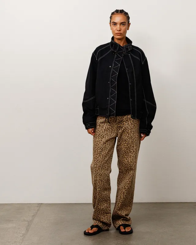 Stussy Pants New Classic Jean Denim Jeans Leopard