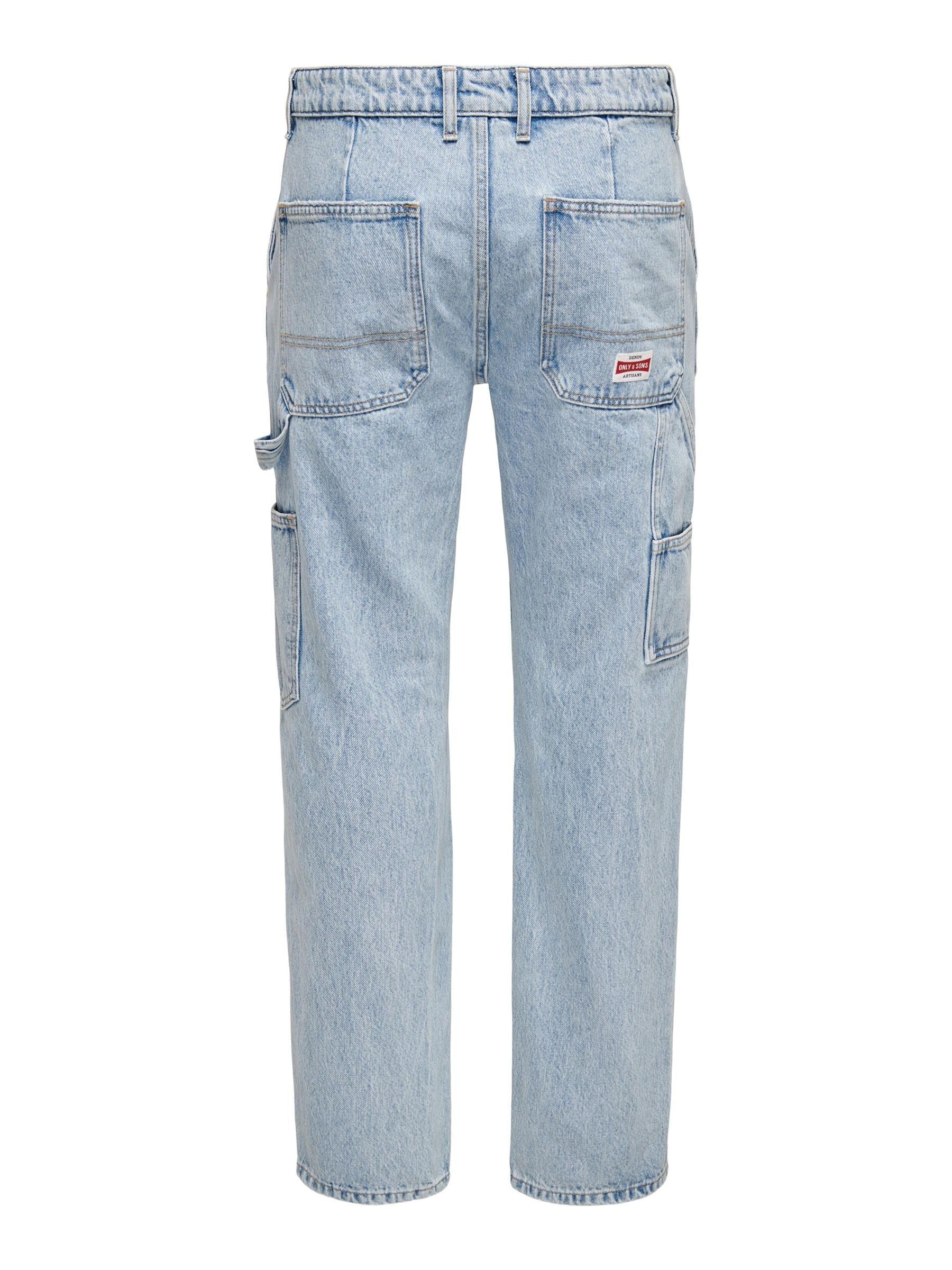 ONLY & SONS Onsedge Straight Jeans uomo 33W/32L light blue