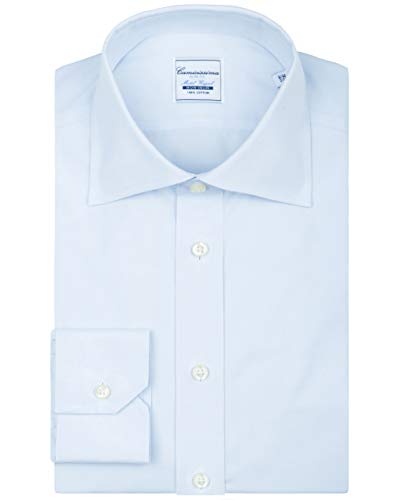 Camicissima Non Iron camicia uomo azzurra slim 100% cotone
