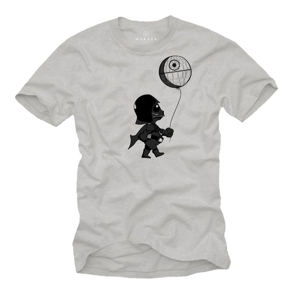MAKAYA T-Shirt Uomo Baby Darth Vader Maglietta L Cotone