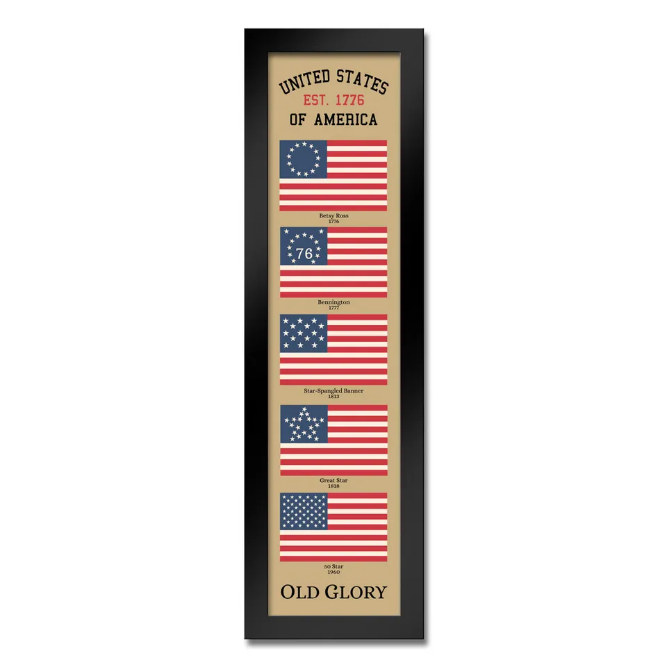 7.62 Design Old Glory Heritage Quadro Bandiera USA 30x91 cm