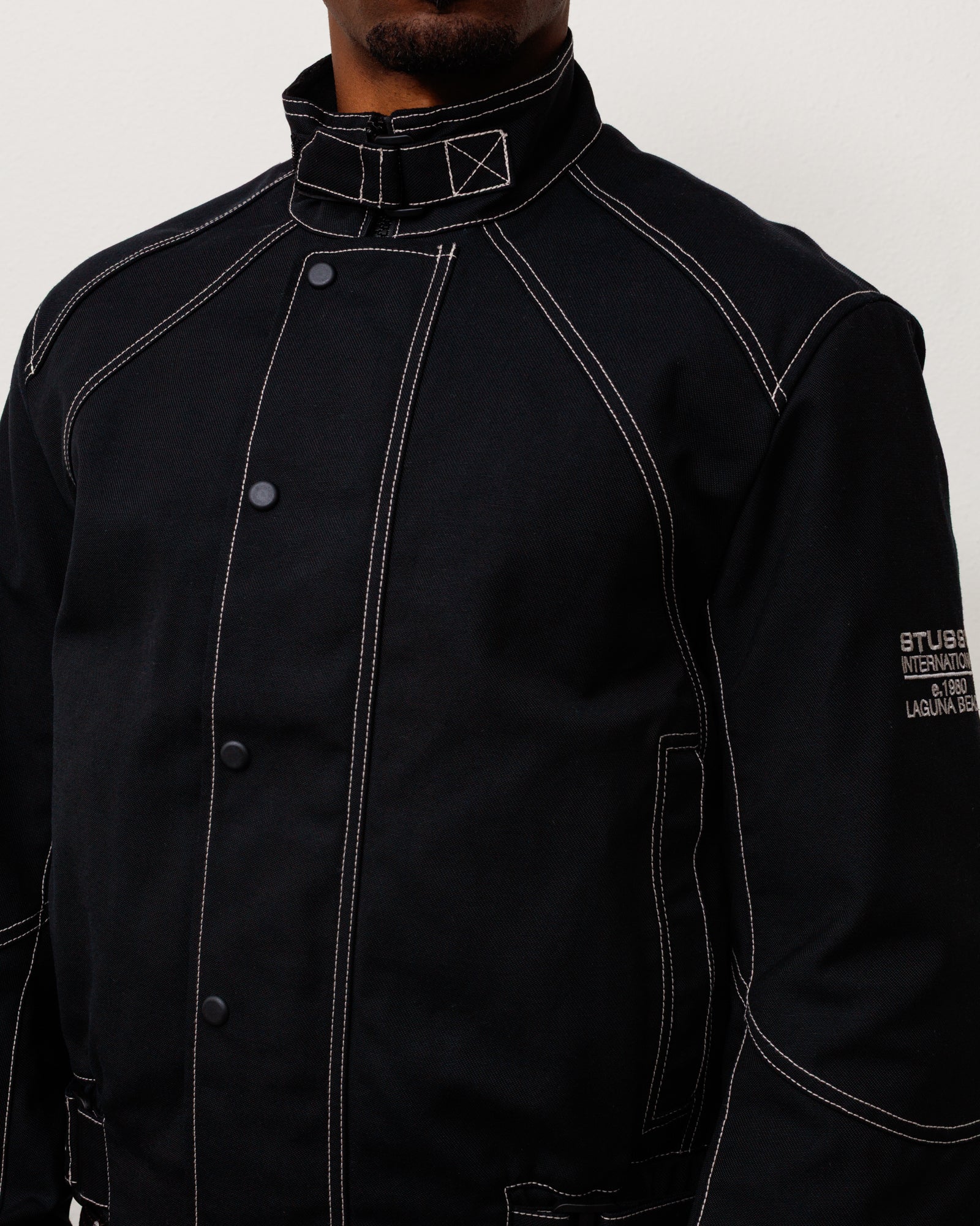 Stussy Touring Jacket giacca nylon nero taglie XS-XXL