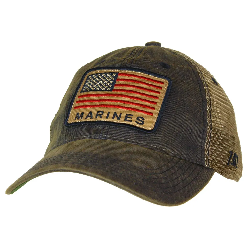 7.62 Design Marines Trucker Cap Navy Bandiera USA Vintage
