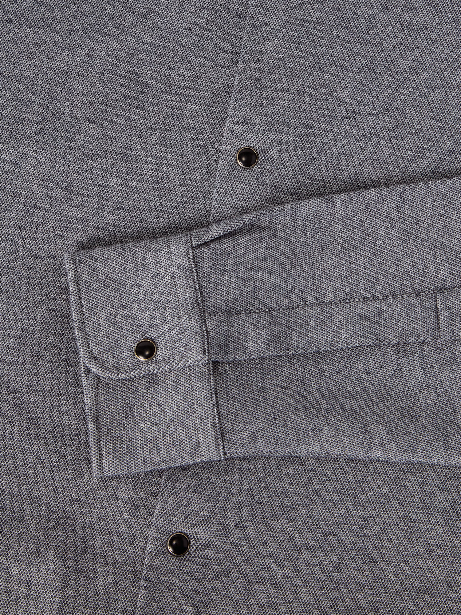 Robert Talbott Walter camicia snap cotone cashmere grigia