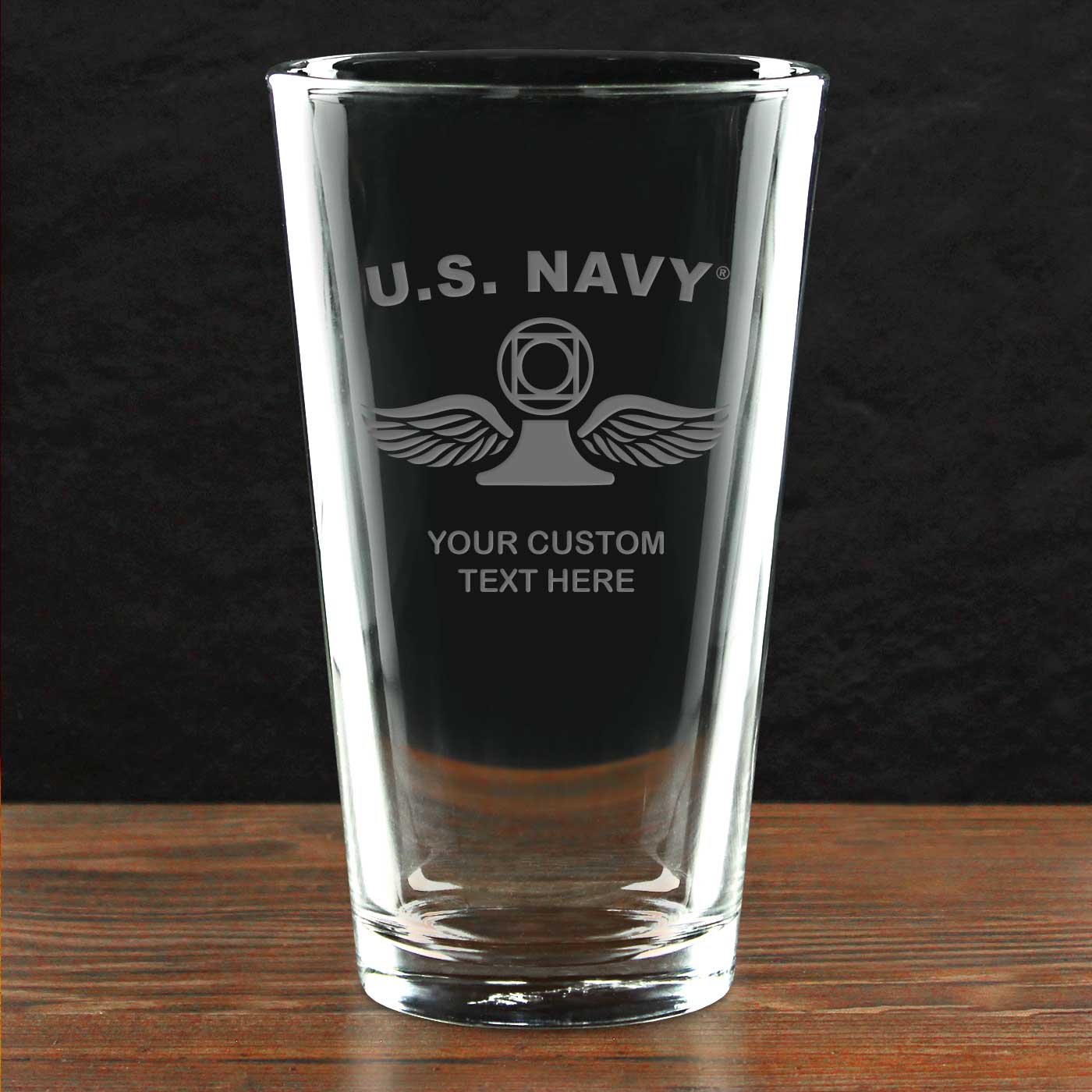 7.62 Design Navy Rate bicchiere pinta 473 ml inciso