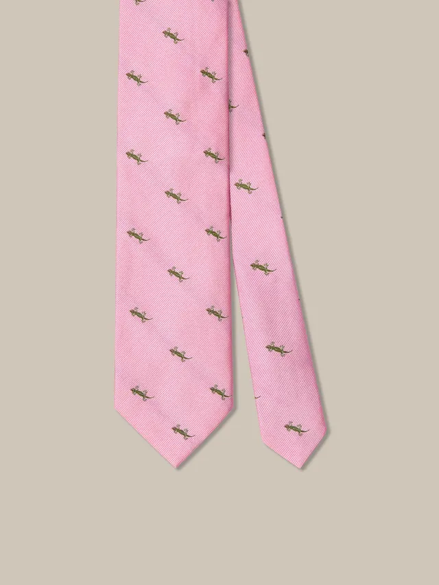 Robert Talbott Robert Cravatta Seta Rosa Newt REG