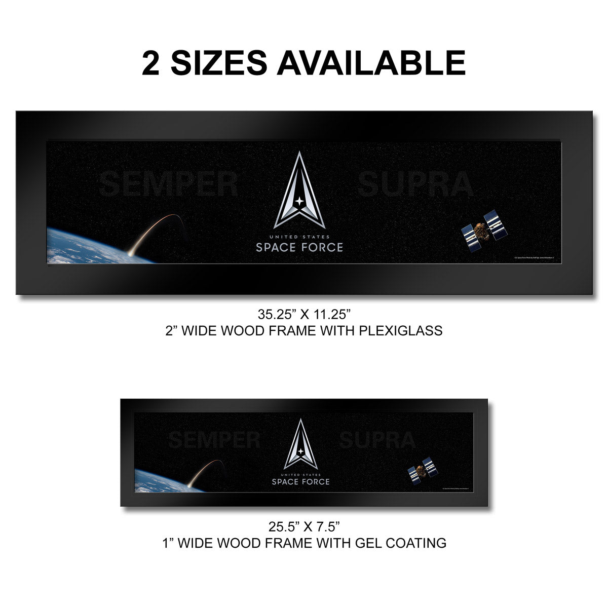 7.62 Design Space Force Logo Stampa Incorniciata 90x29 cm