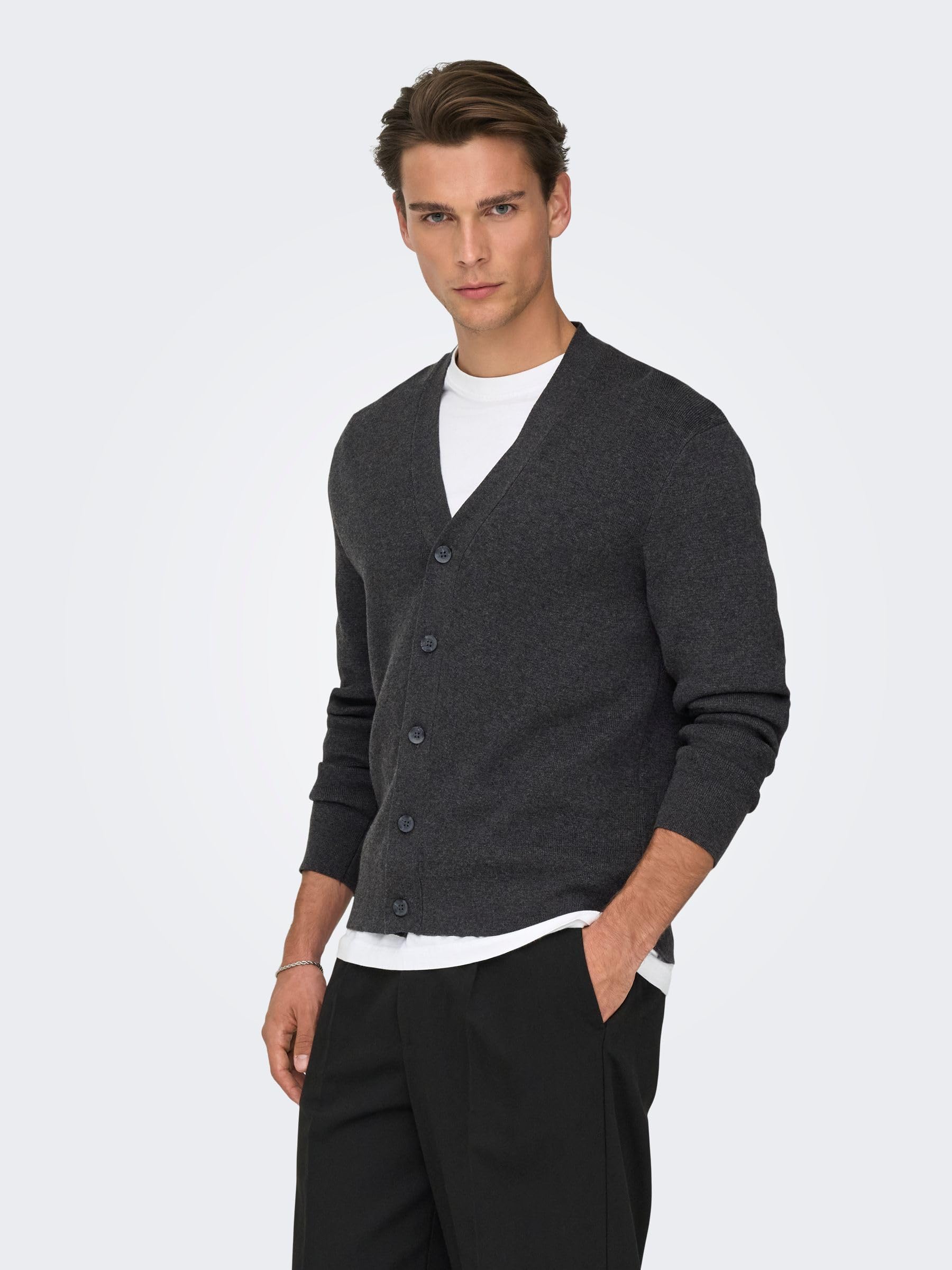 Only & Sons Onsting Life Cardigan Maglia Uomo Nero
