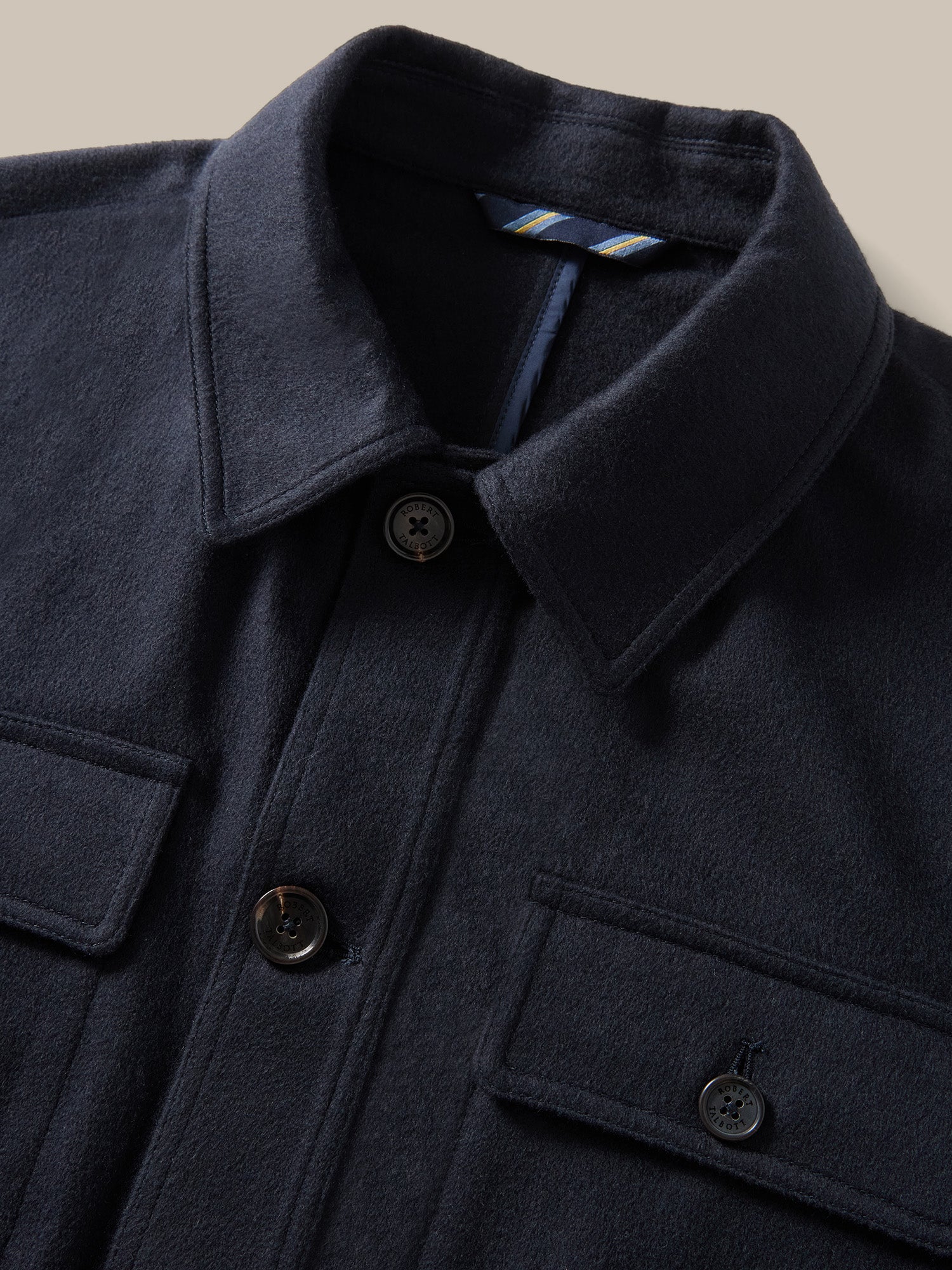 Robert Talbott Ross Field Jacket giacca cashmere blu navy