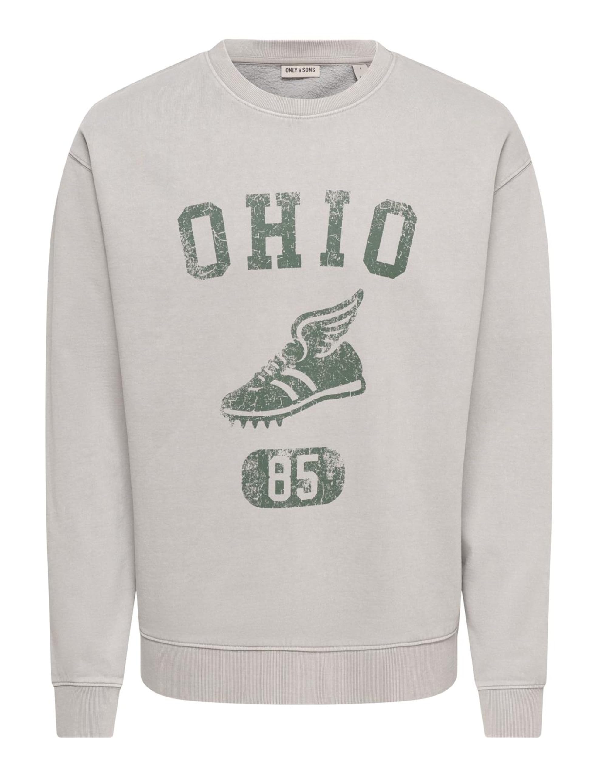 Only & Sons Onscreative College Felpa Uomo Ghost Gray Relaxed