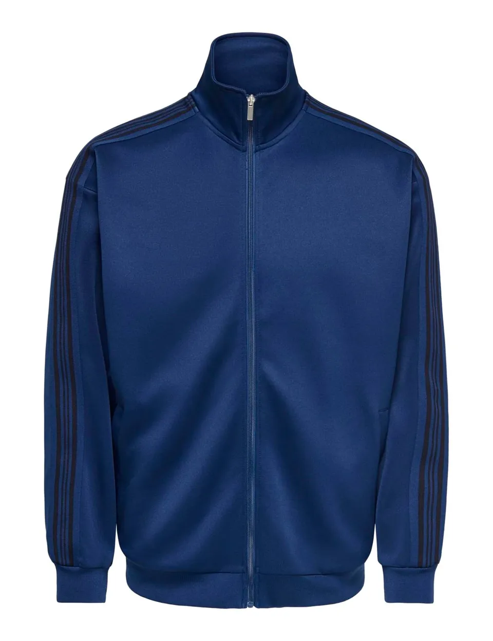 Only & Sons Onsriber RLX LS Zip Stripe Track Sweat Felpa Nero L