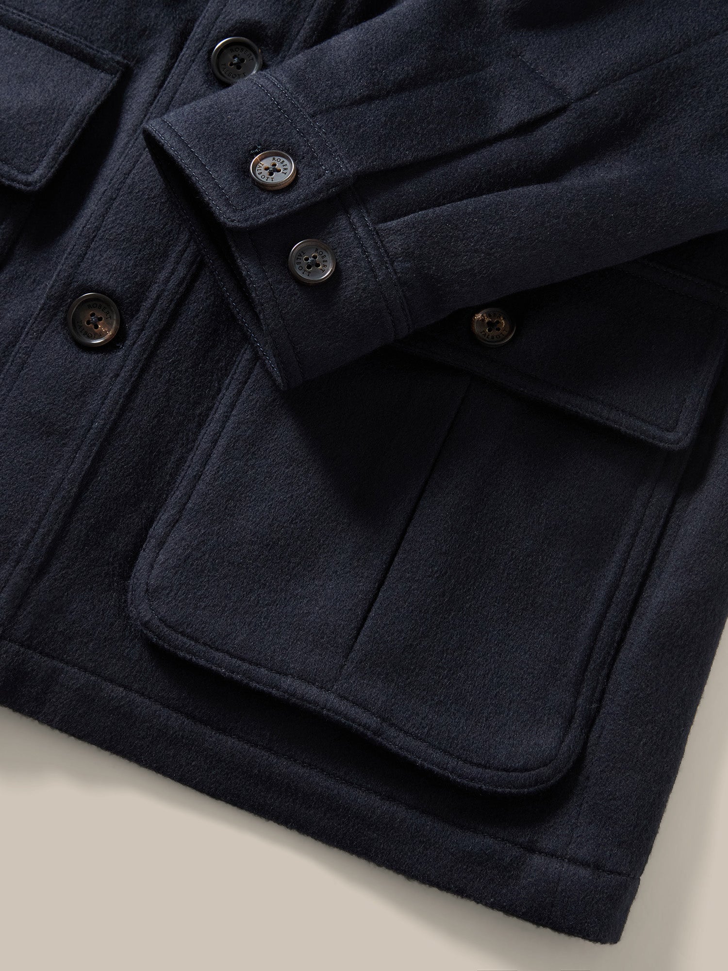 Robert Talbott Ross Field Jacket giacca cashmere blu navy