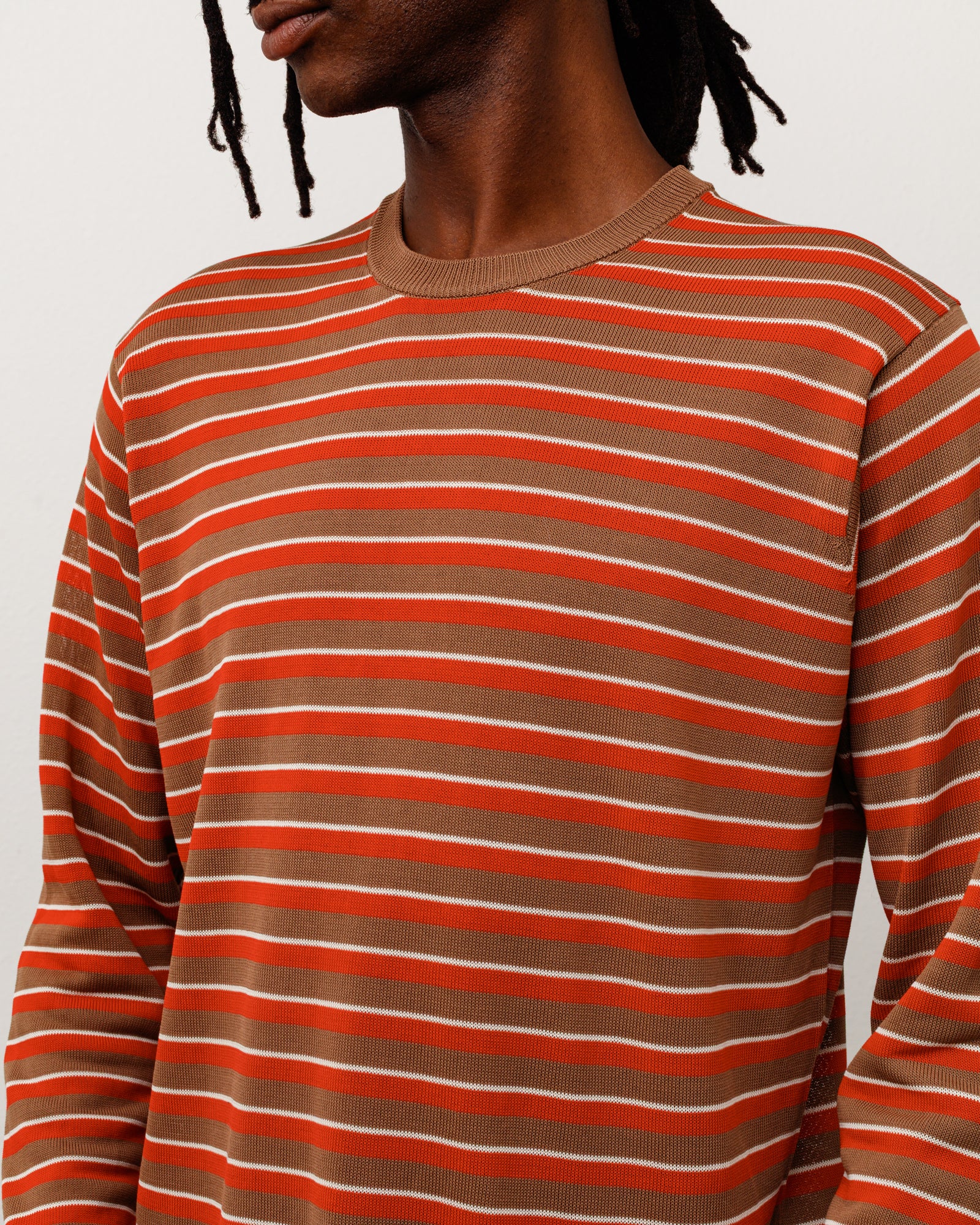 Stussy Lightweight Stripe Sweater maglione rosso righe