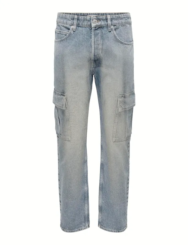 ONLY & SONS Onsedge 8605 Jeans Uomo 31W/30L Cargo Dritto