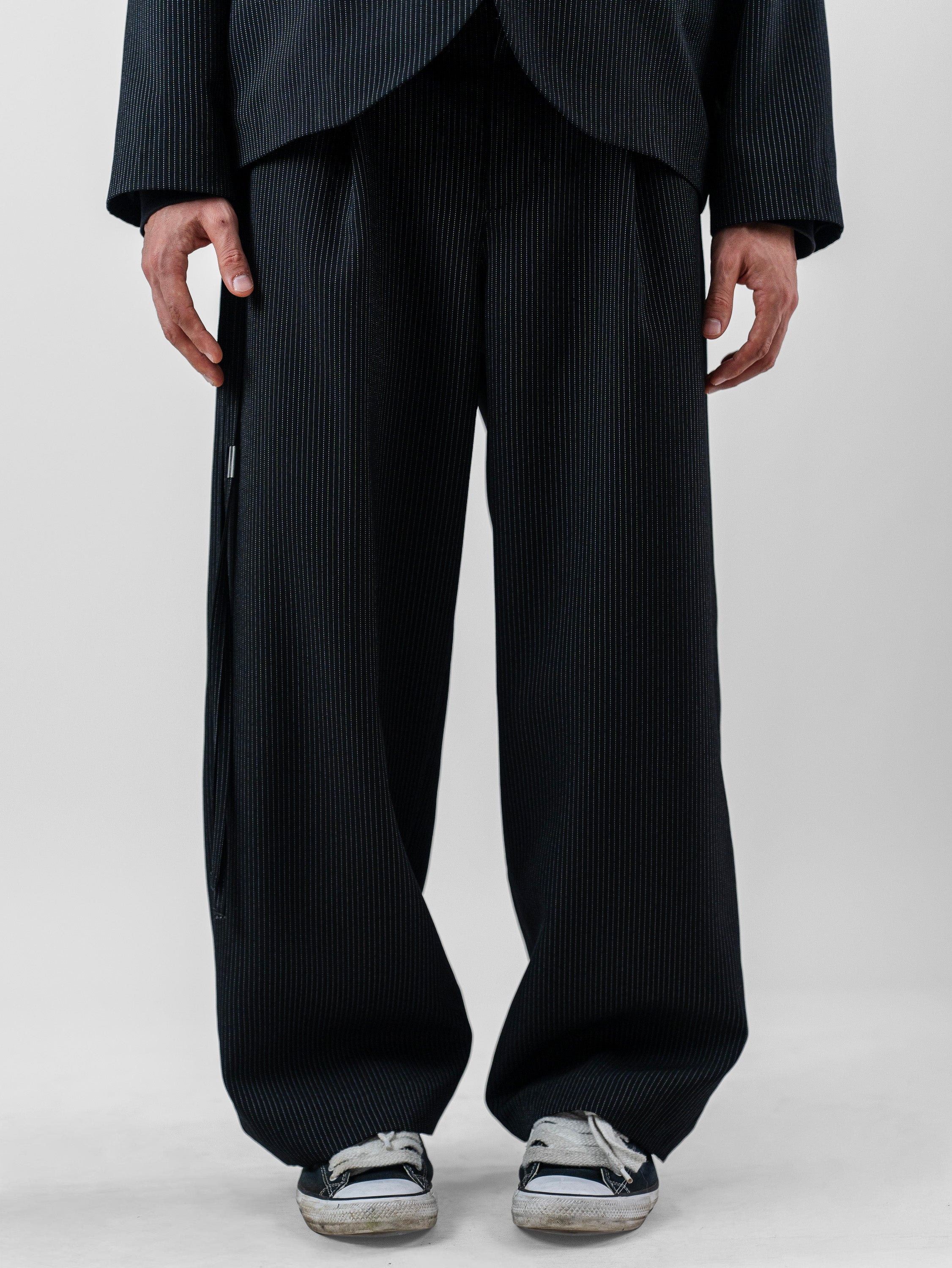 Tiat Fallen Angels Pinstripe metal pant pantaloni uomo gessato