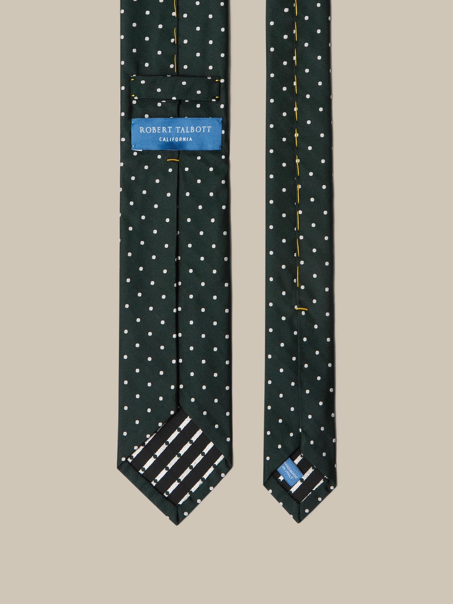 Robert Talbott Newman 7 Fold cravatta seta verde REG