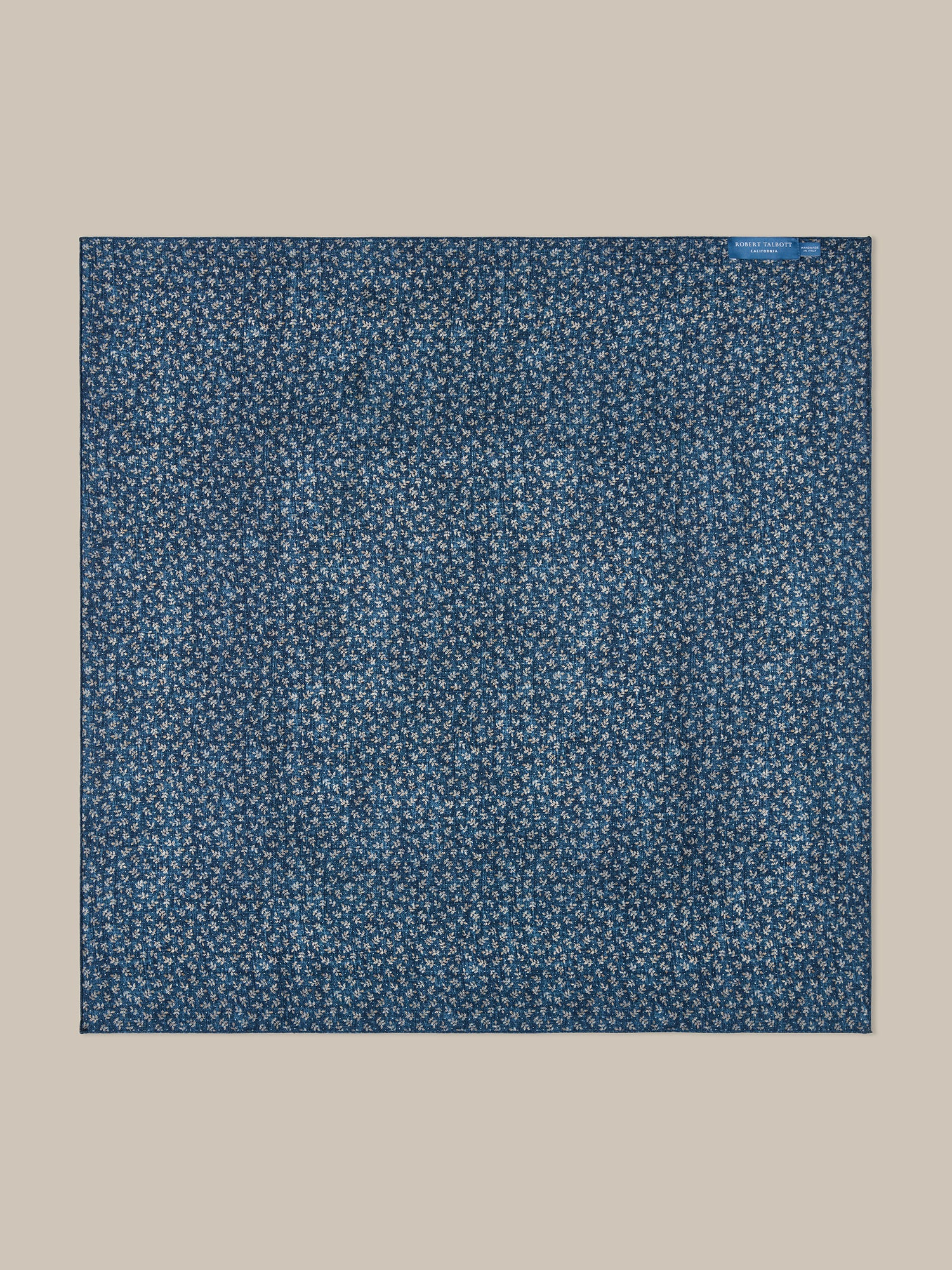 Robert Talbott Harmon Foulard Seta Blu Navy Floreale