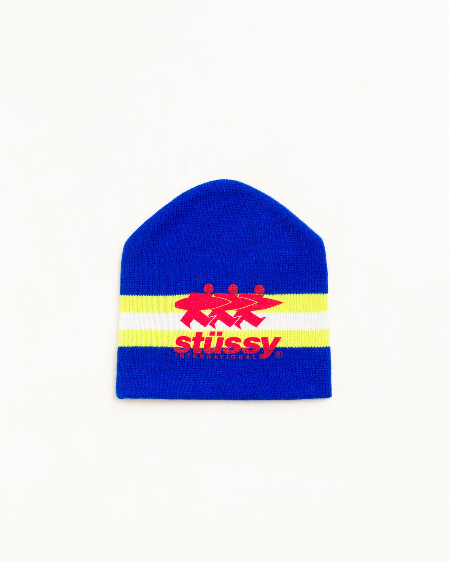 Stussy Stripe Ski Beanie Berretto Blu Taglia Unica Jacquard
