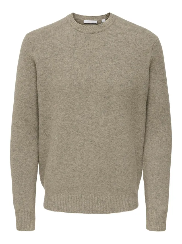 Only & Sons Onsray Maglione Girocollo Uomo Grigio