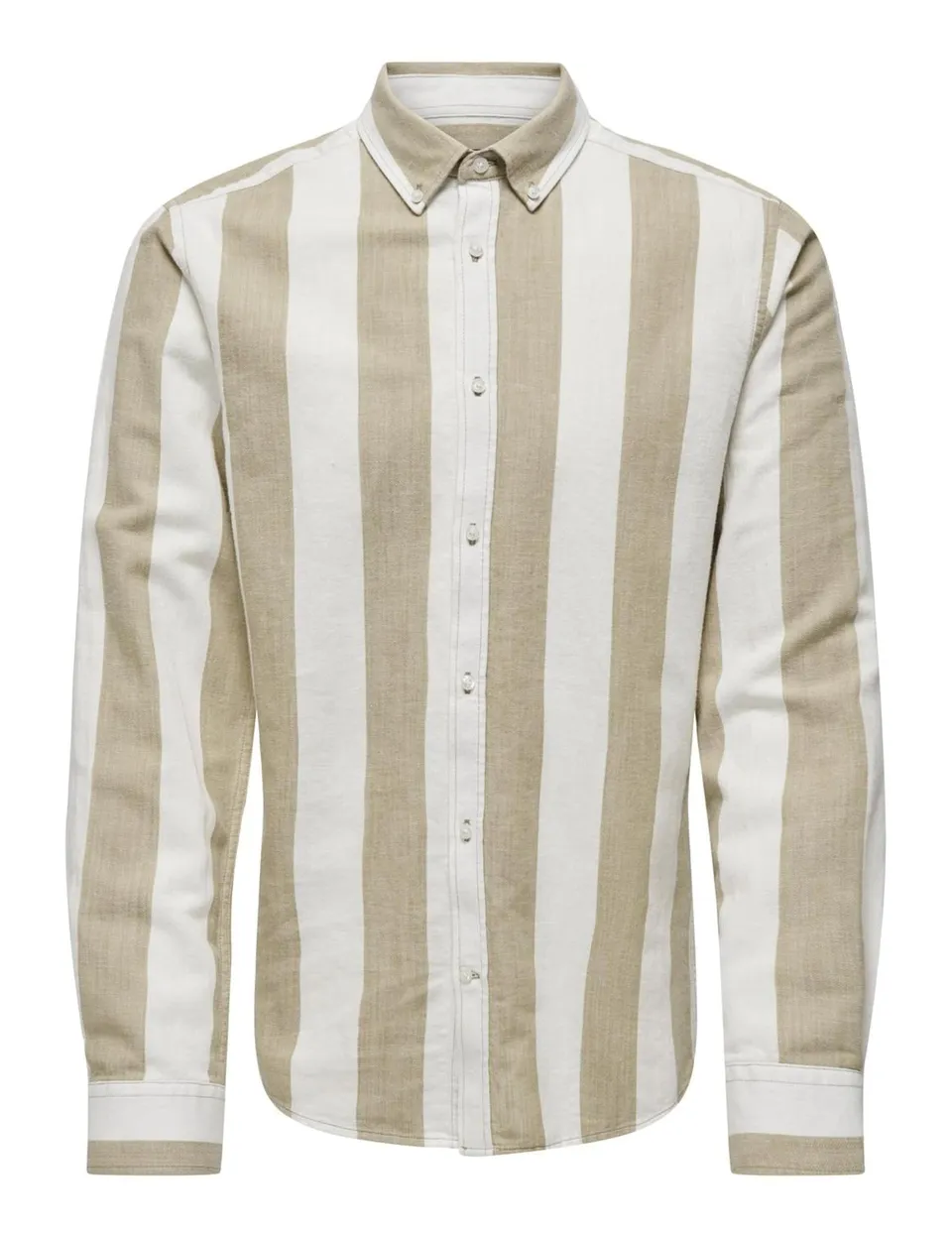 Only & Sons Onsarlo Slim Camicia Uomo S Cincillà Lino