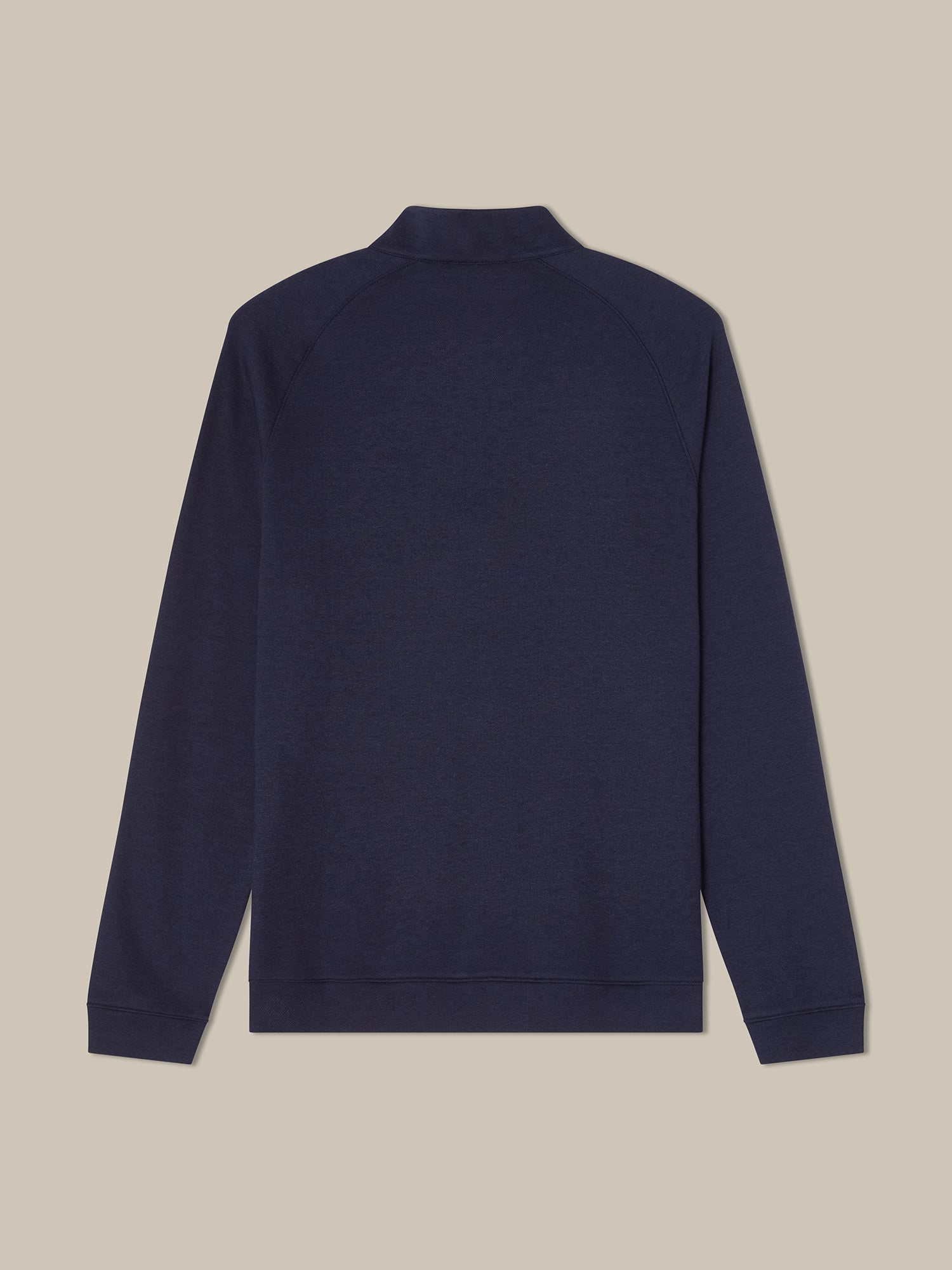 Robert Talbott Wesley maglione quarter zip cotone blu navy