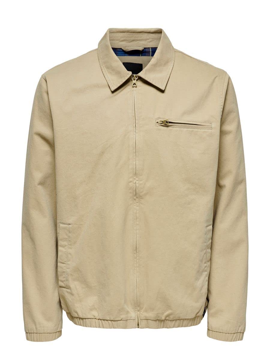 ONLY & SONS Onsharry Giacca Harrington Uomo Leggera