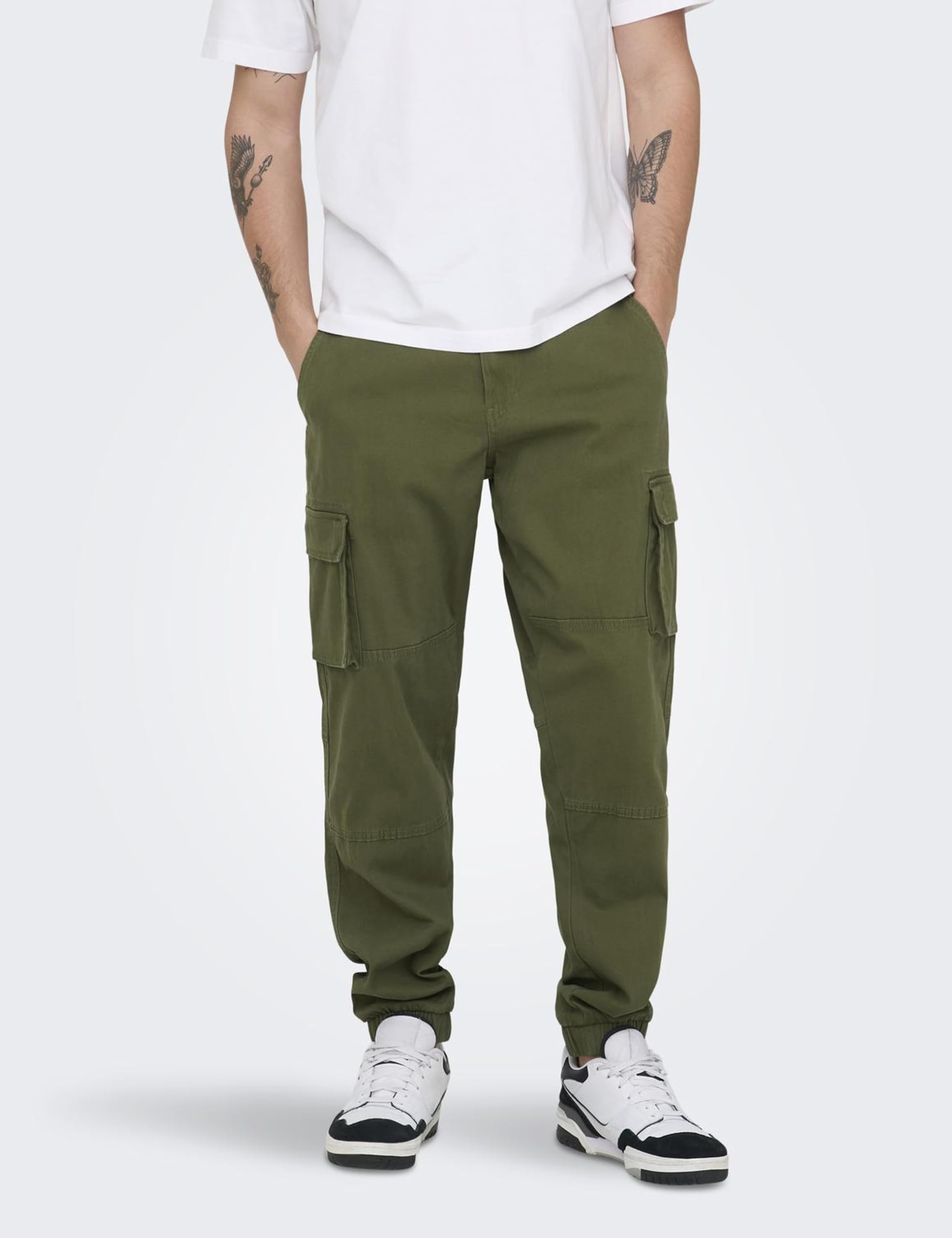 ONLY & SONS ONSCAM Pantaloni Cargo Uomo 34W/32L Olive