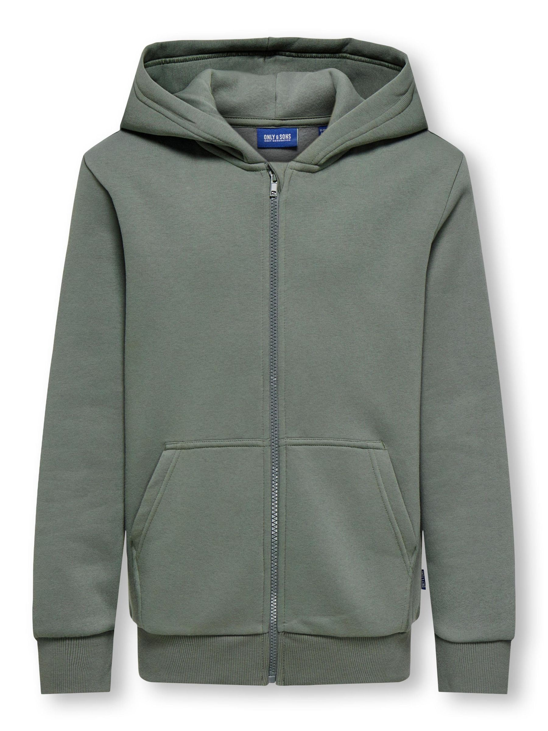 Only Kids Osjceres Zip Felpa Bambino 170-176 Grigio