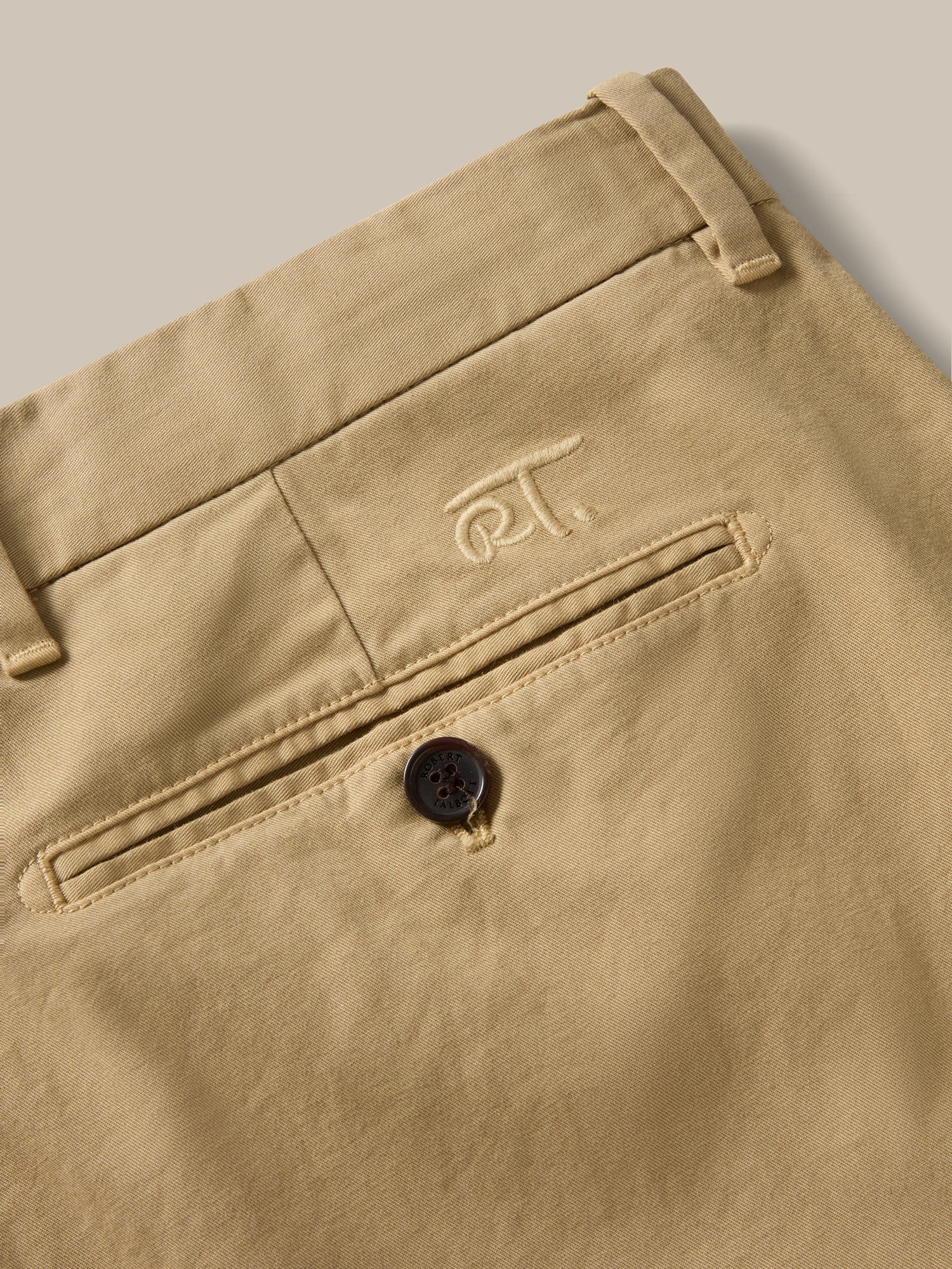 Robert Talbott Draper pantalone chino twill kaki 34x34