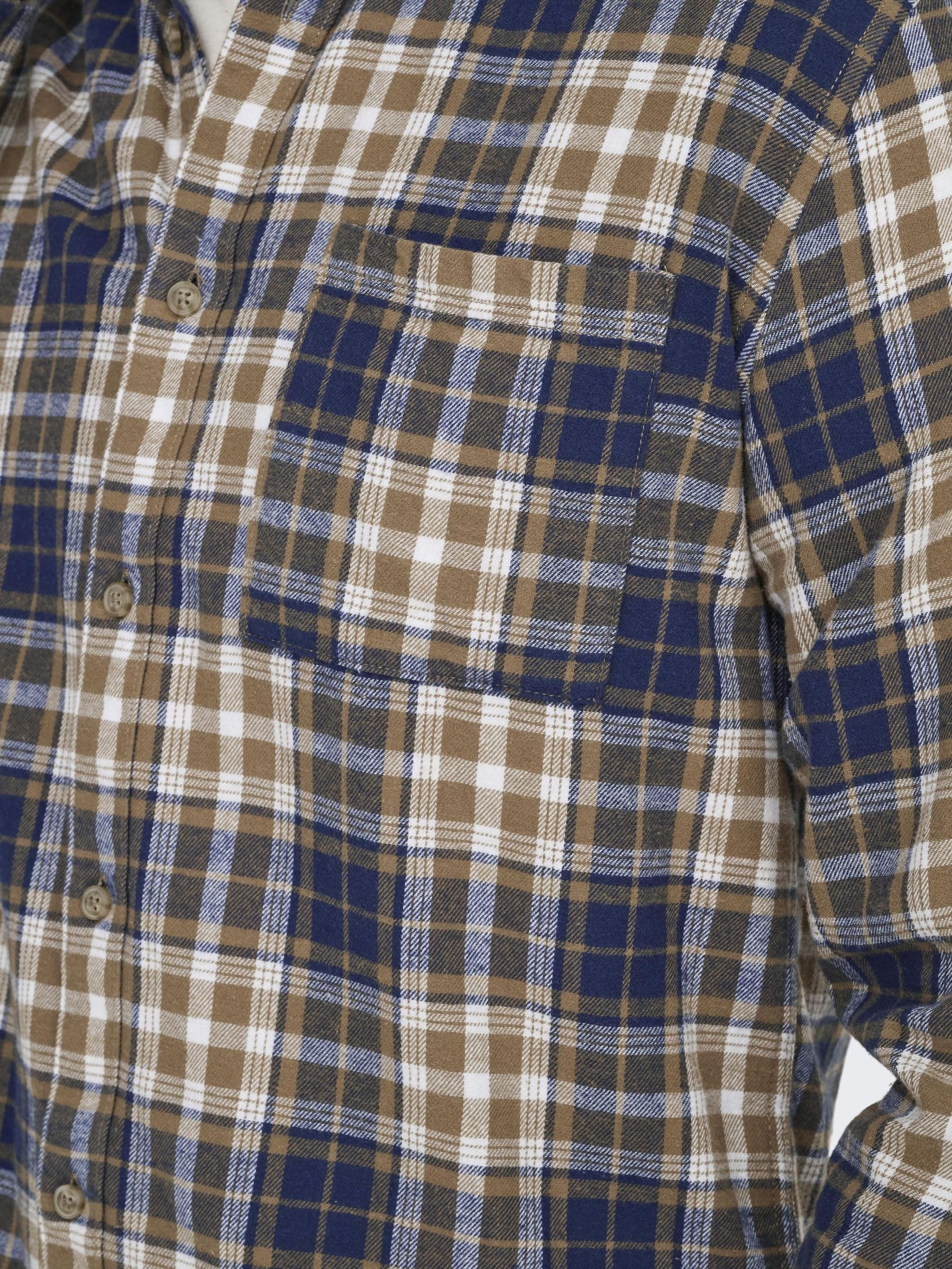 Only & Sons Onsral LS Slim Check Camicia uomo Kangaroo a quadri