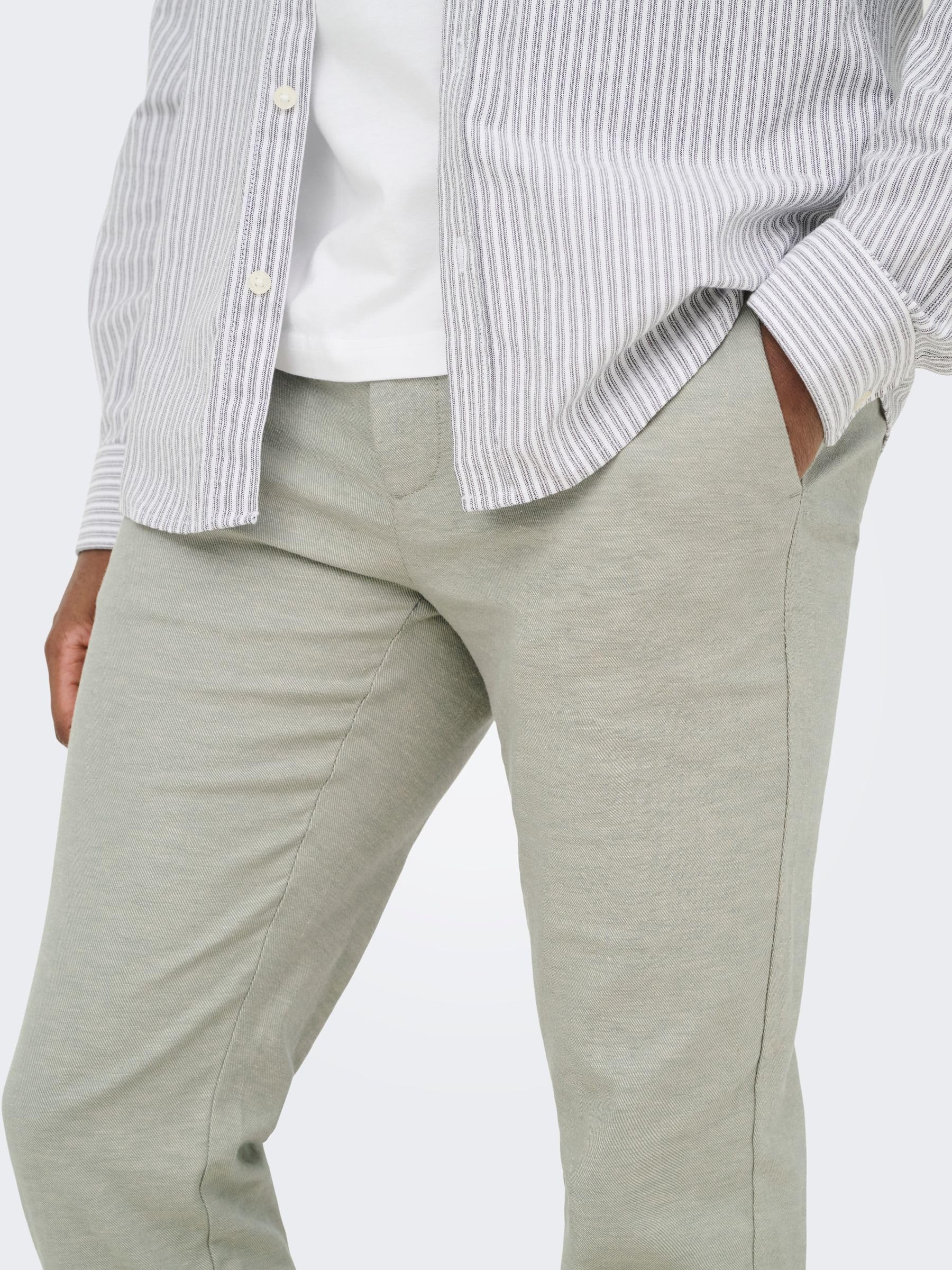 ONLY & SONS Onsmark Tap 0011 Pantaloni Uomo 33W 32L Bianco