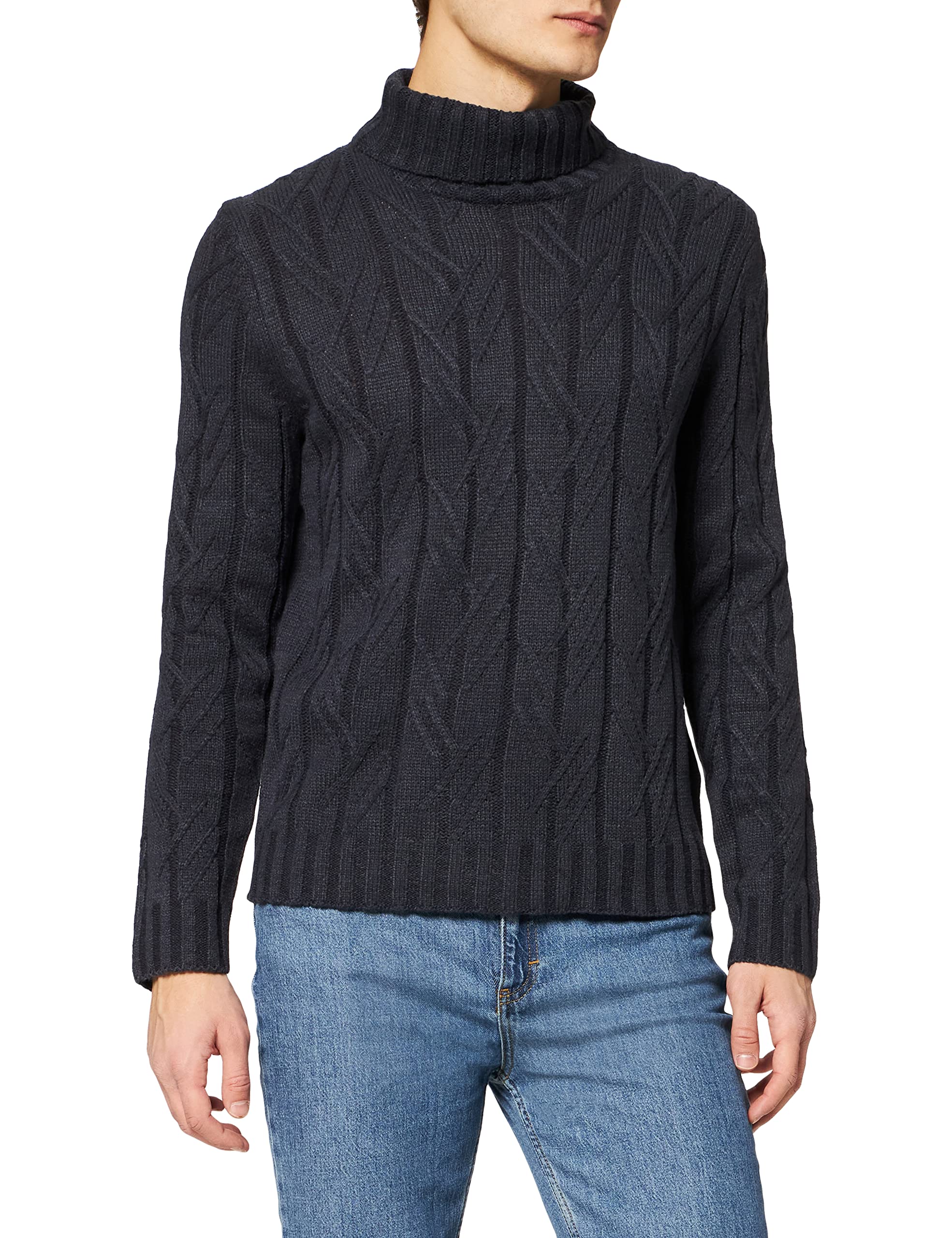 ONLY & SONS Rigge Maglione Dolcevita a Trecce Uomo