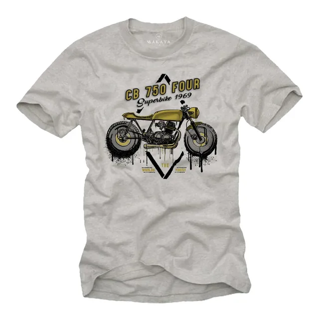 Makaya T-Shirt Uomo Biker CB 750 Cotone L