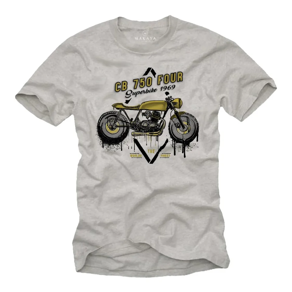 Makaya T-Shirt Uomo Biker CB 750 Cotone L