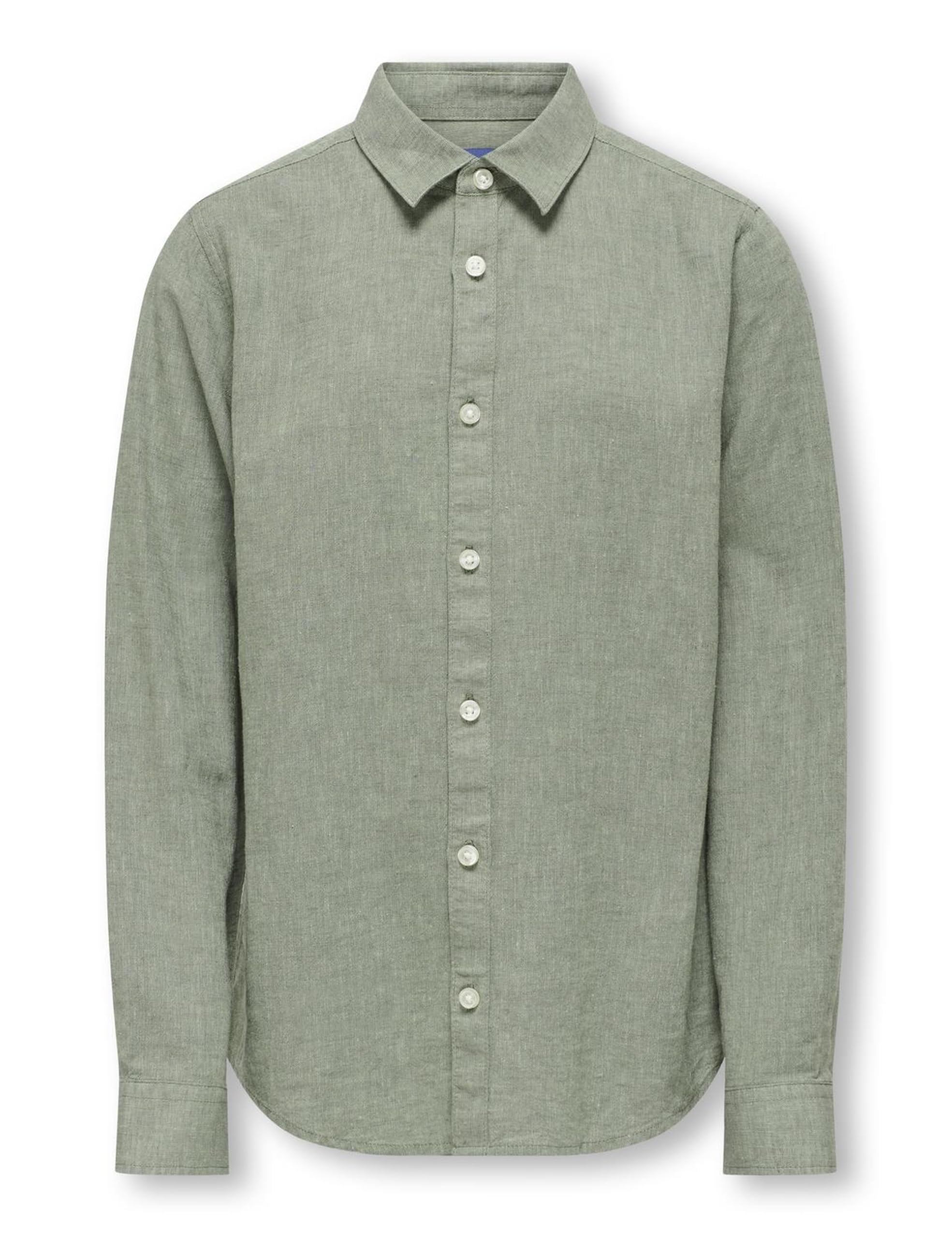 Only & Sons Osjcaiden Camicia Lino Bianco Pesca 170