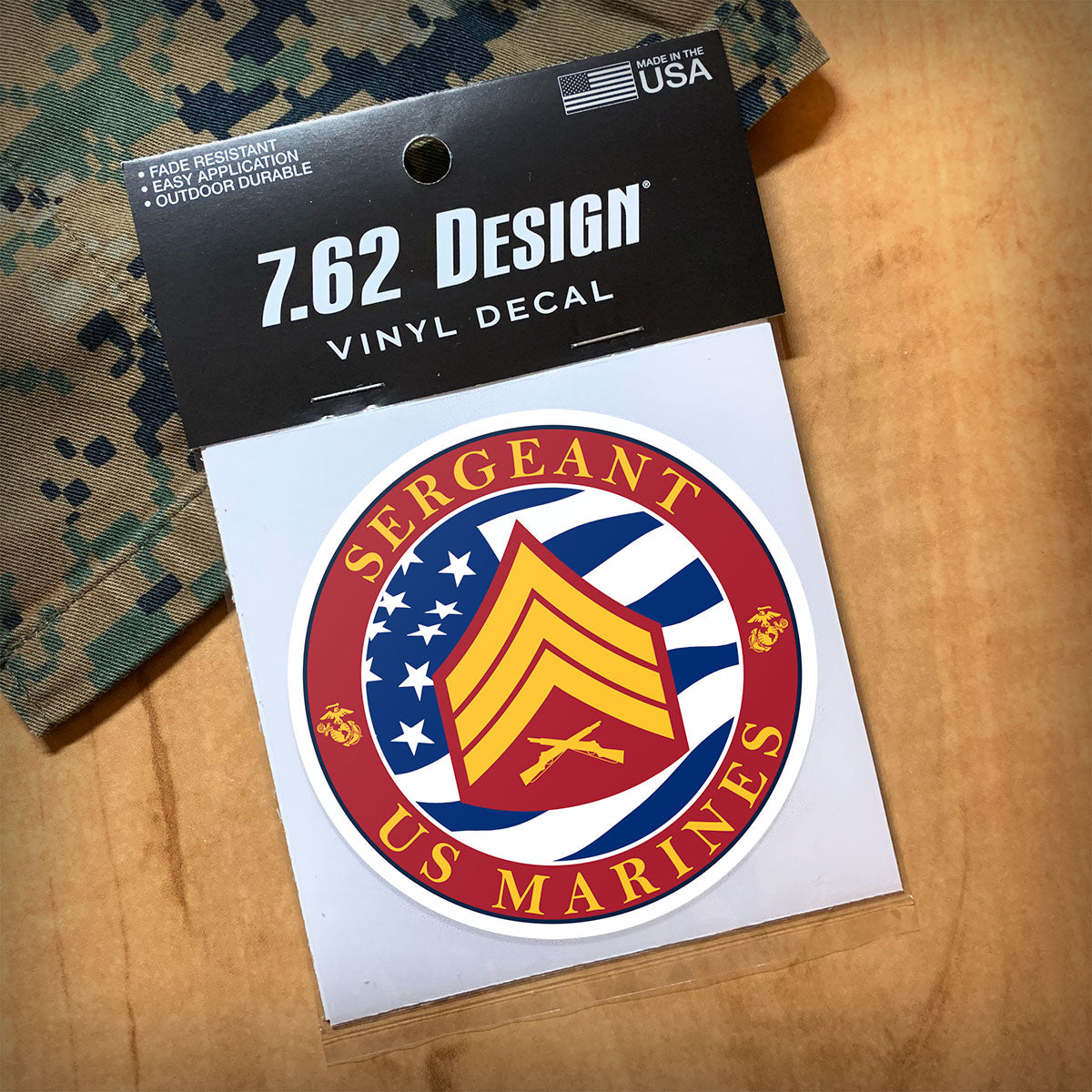 7.62 Design Automotive Adesivo USMC E-5 9cm vinile