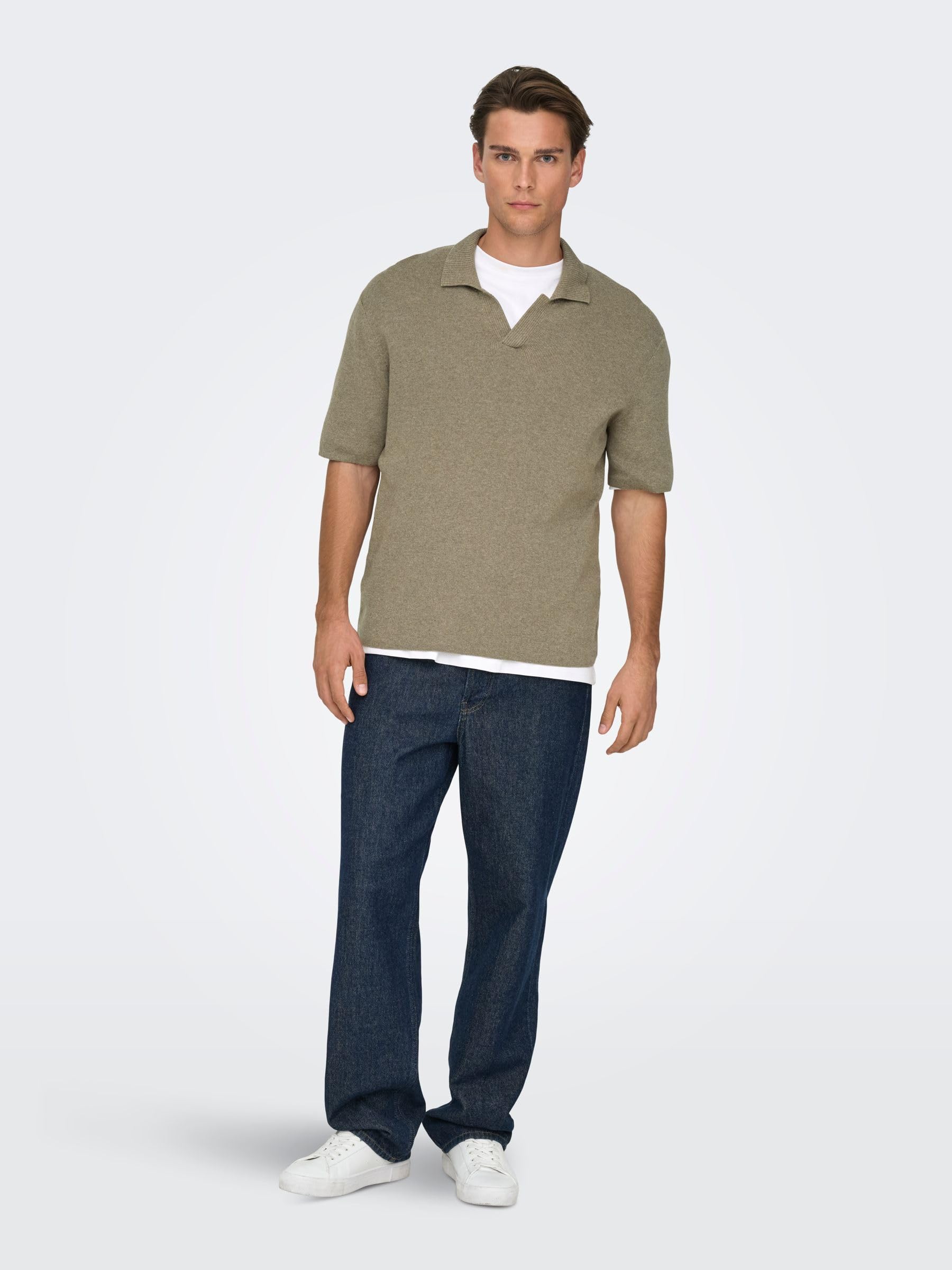 ONLY & SONS Onstravis maglia knit uomo manica corta