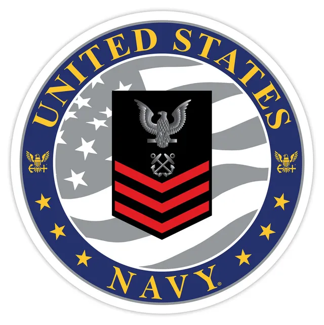 7.62 Design US Navy E-6 RD decal 3.5" vinile esterno