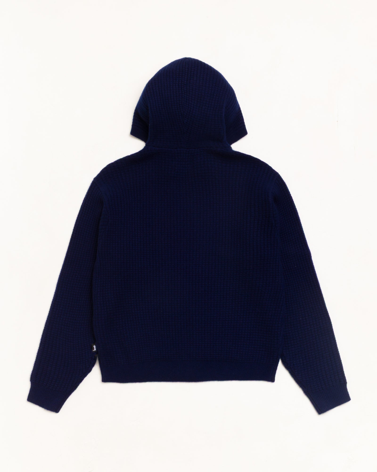Stussy Waffle Cashmere Zip maglione cashmere blu