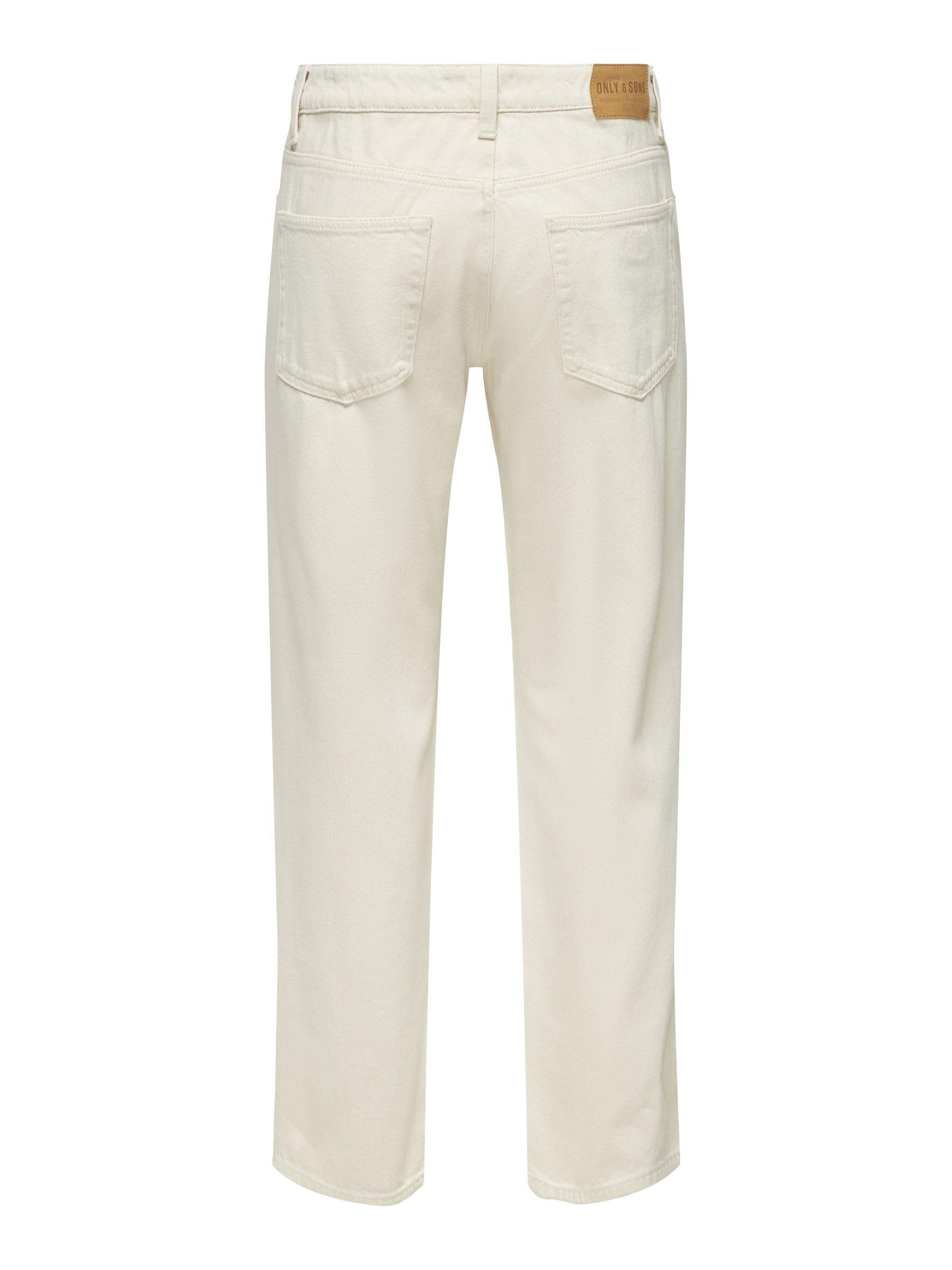 ONLY & SONS Onsedge 5917 jeans loose uomo ecru 30W/34L