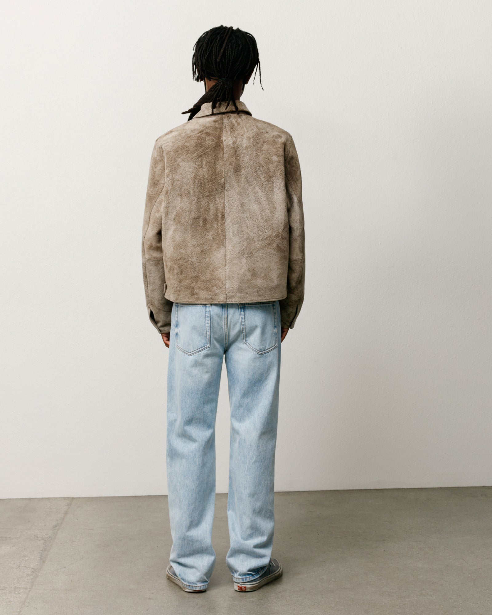 Stussy Garage Jacket giacca pelle suede trapuntata