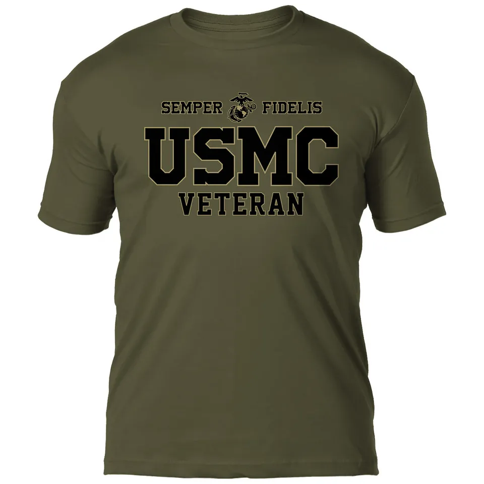 7.62 Design USMC Veteran T-Shirt maglietta verde ring-spun
