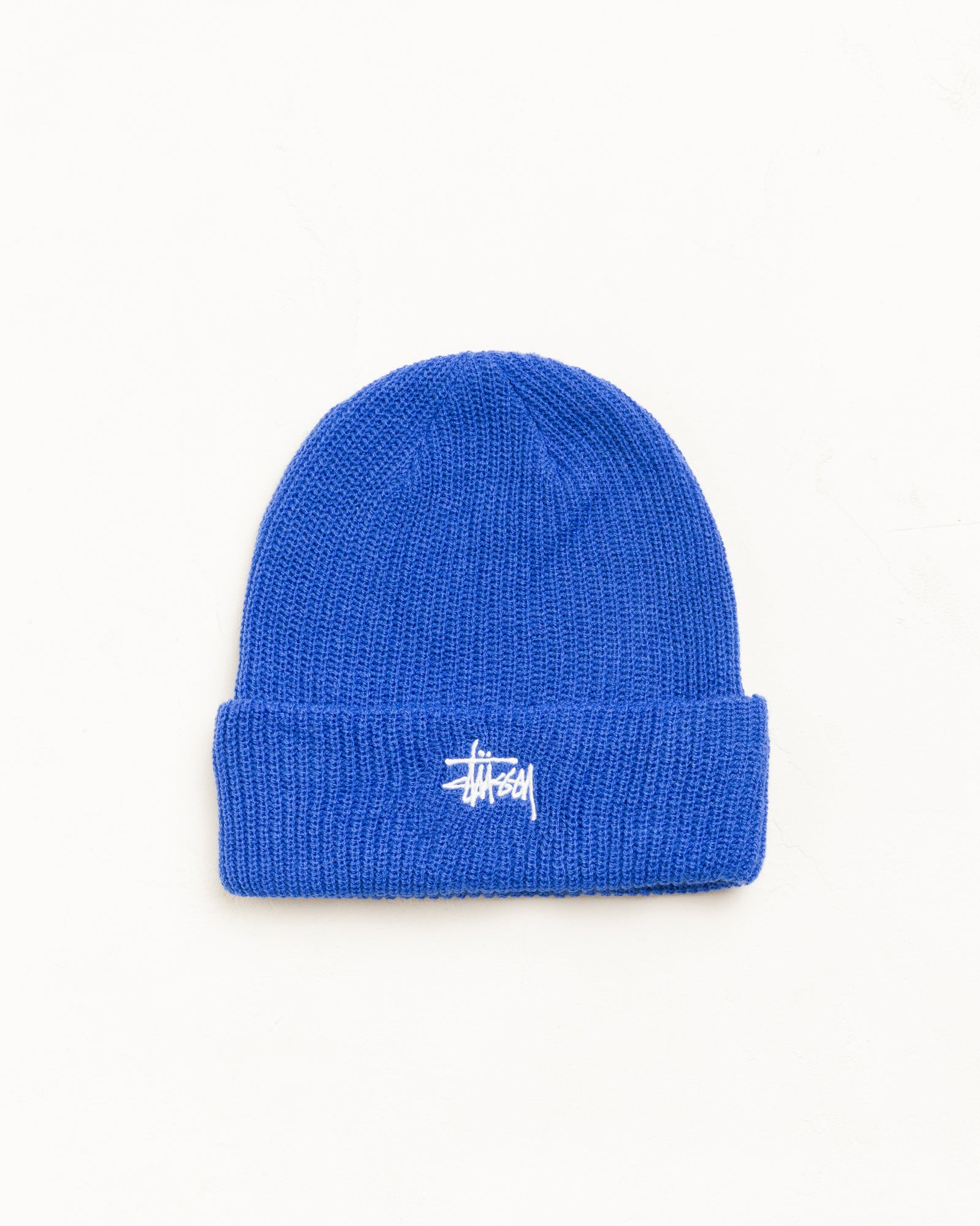 Stussy Basic Cuff Beanie berretto True Blue taglia unica acrilico