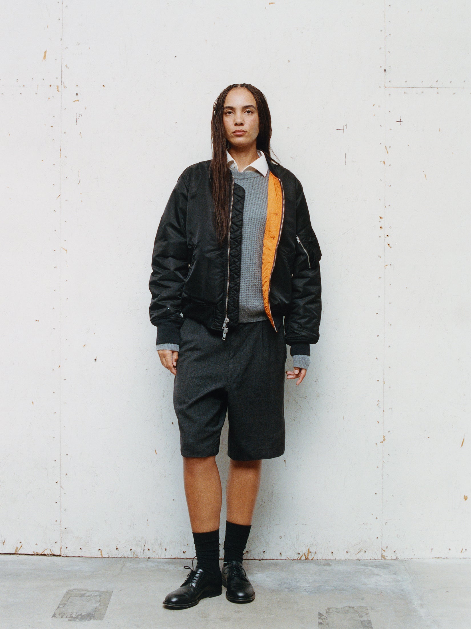 Stussy MA-1 Bomber Giubbotto Nero Nylon Imbottito